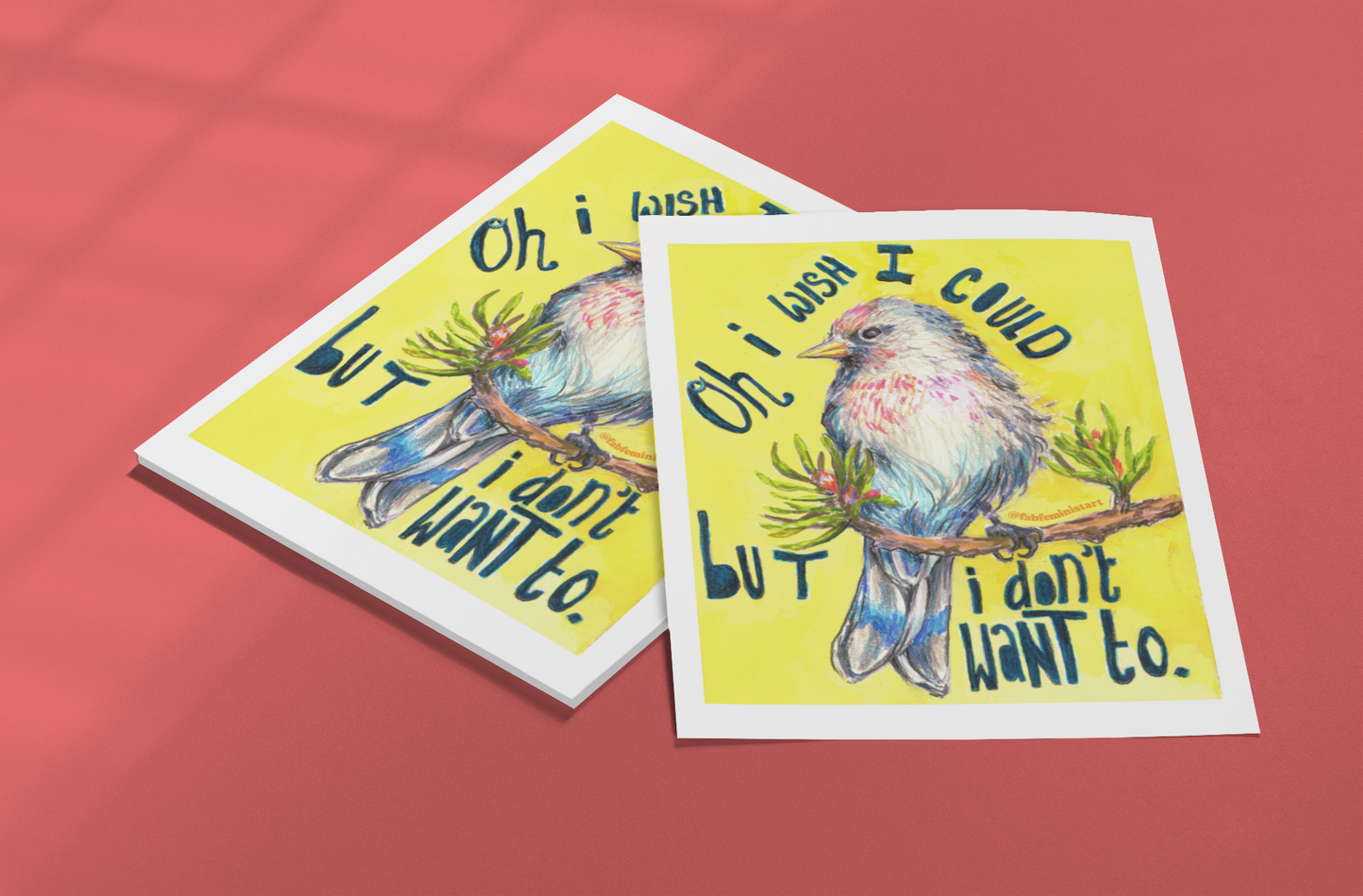 Oh I Wish I Could But I Don't Want To: Mental Health Poster