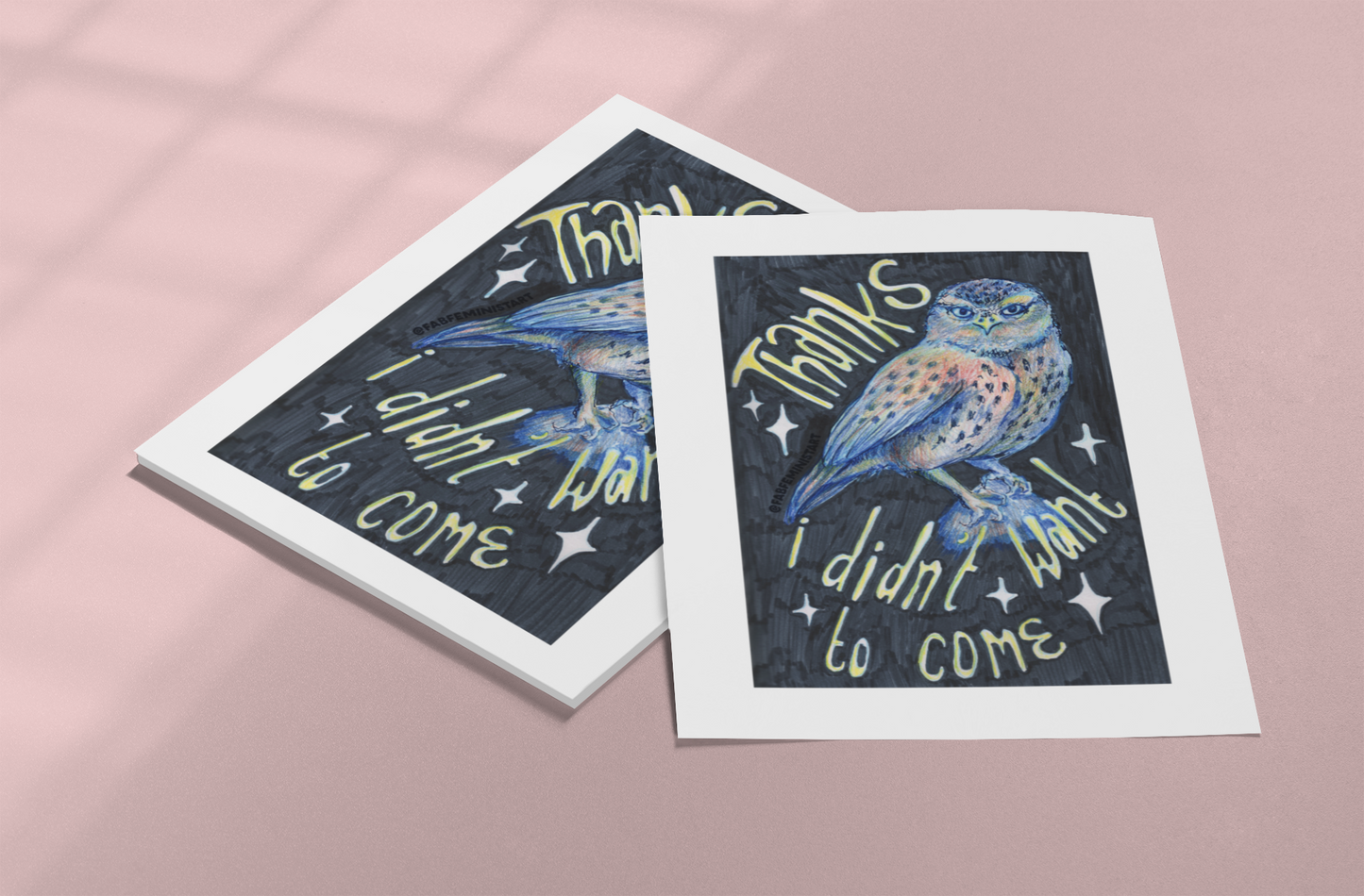 Thanks I Didn't Want To Come: Mental Health Art Print