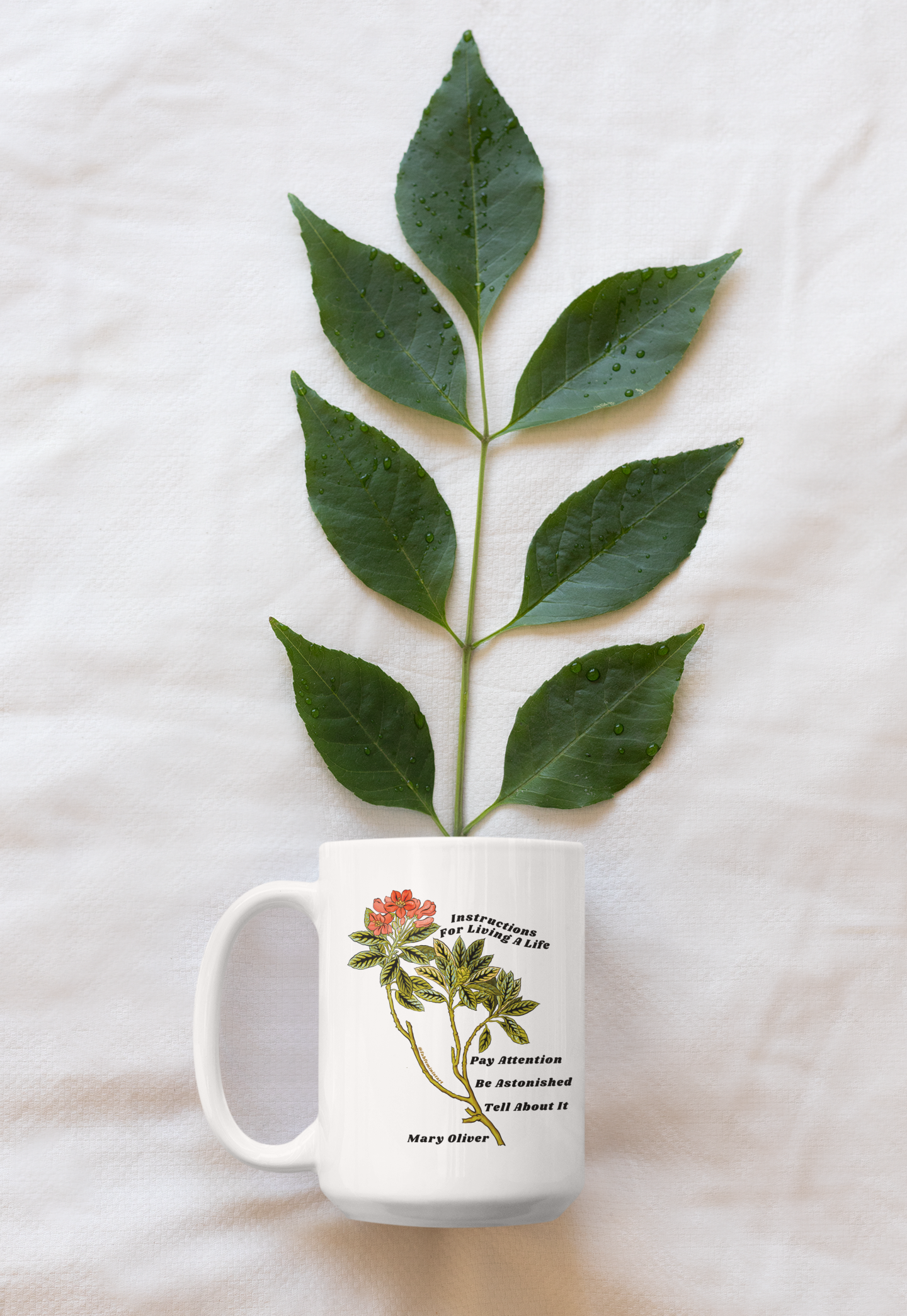 Instructions For Living A Life, Mary Oliver: Feminist Mug