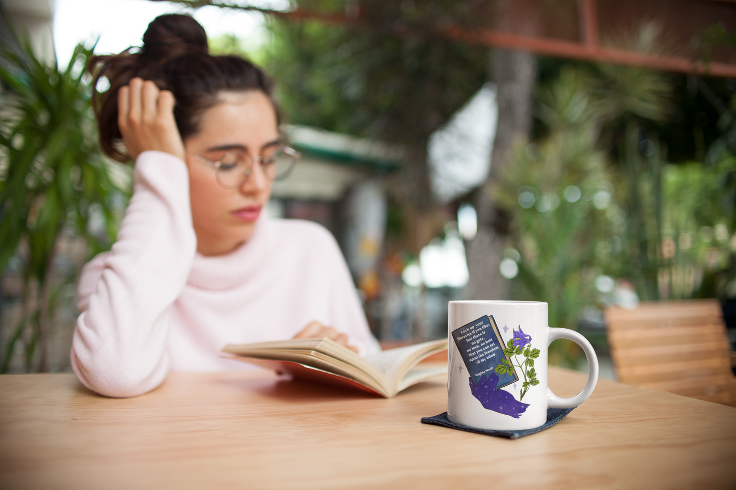 Lock up your libraries if you like; but there is no gate, no lock, no bolt that you can set upon the freedom of my mind, Virginia Woolf: Feminist Mug