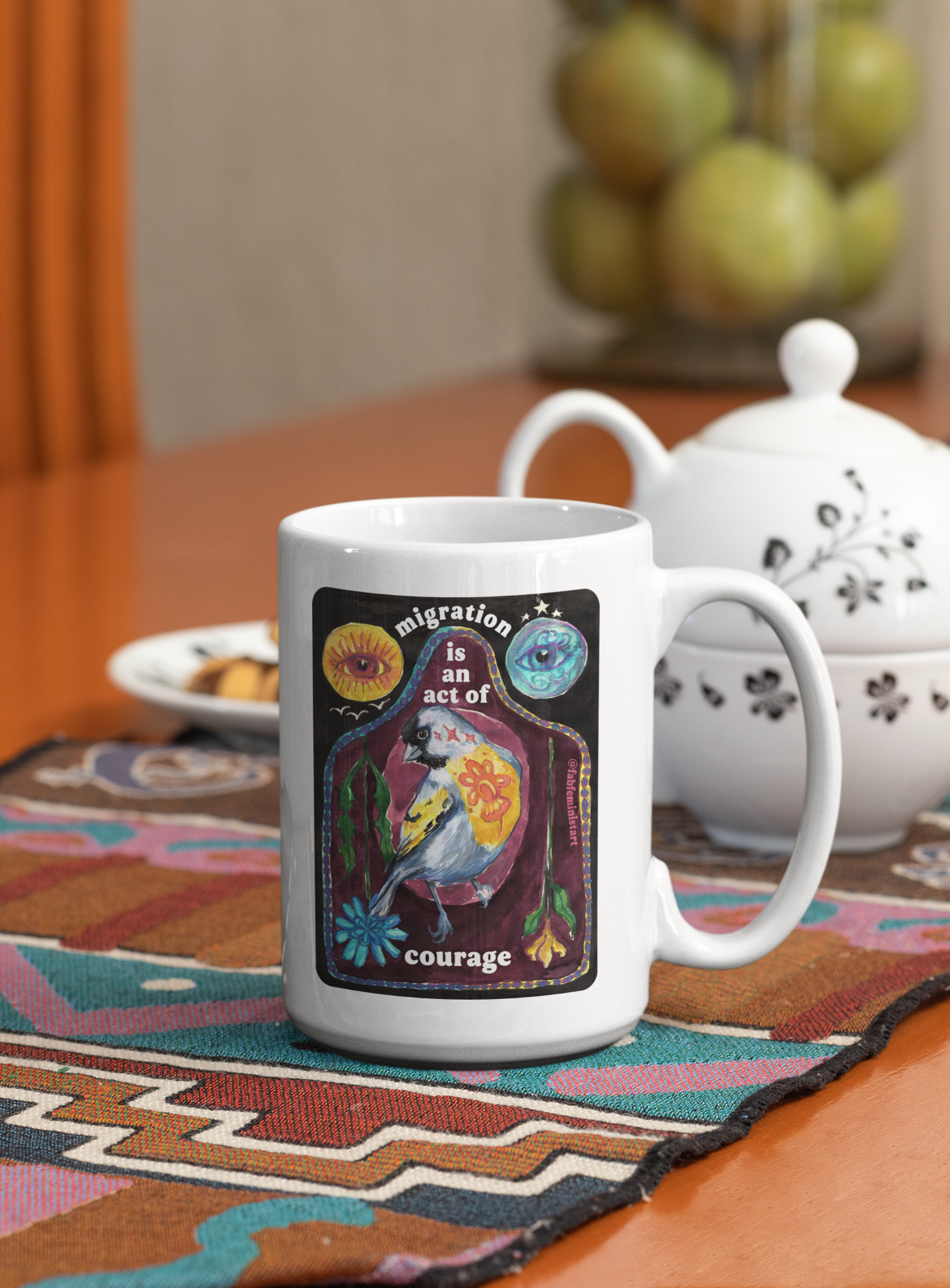 Migration Is An Act Of Courage: Feminist Mug