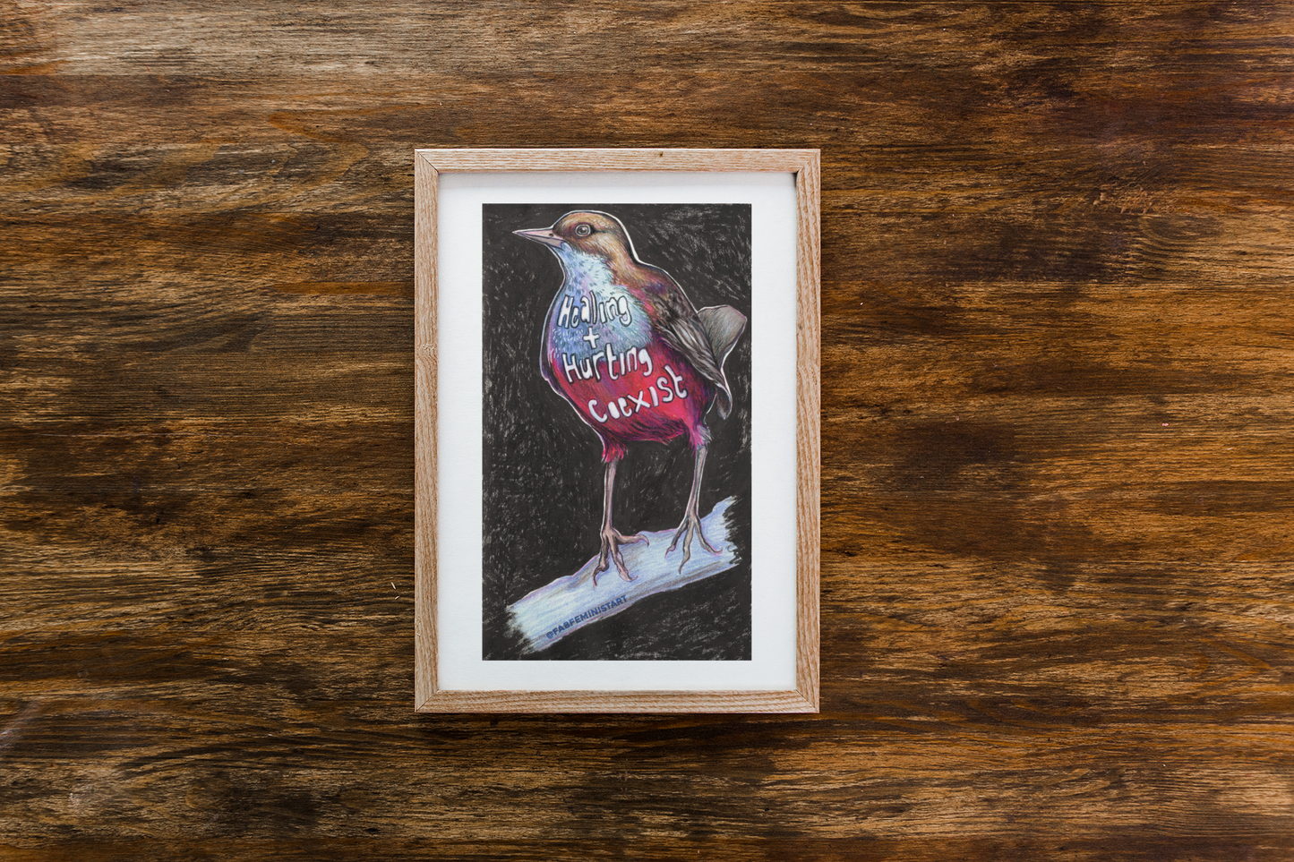 Healing And Hurting Coexist: Mental Health Art Print