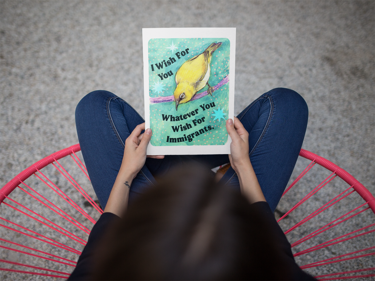 I Wish For You Whatever You Wish For Immigrants: Feminist Art Print