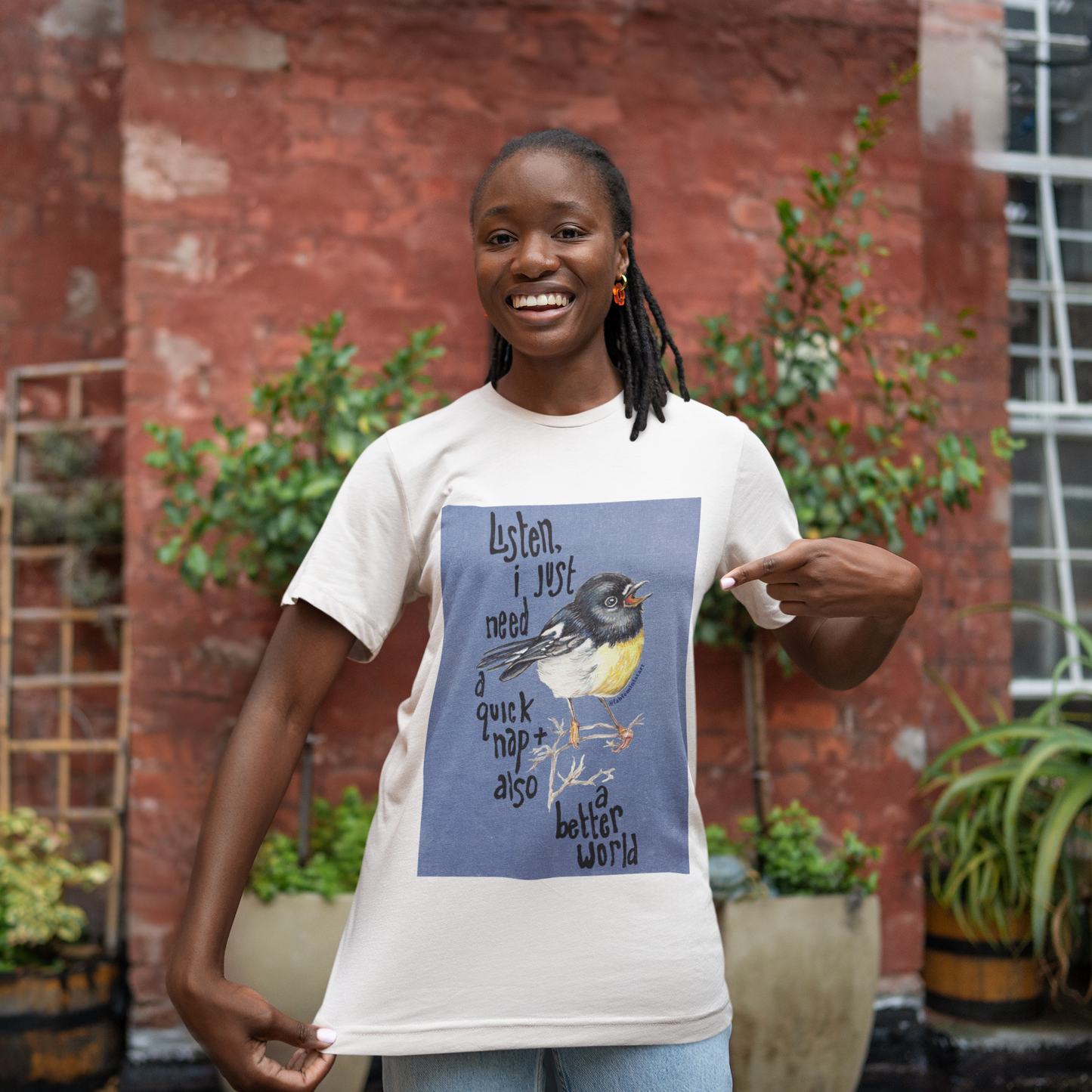 Listen I Just Need A Quick Nap and Also A Better World: Mental Health Shirt