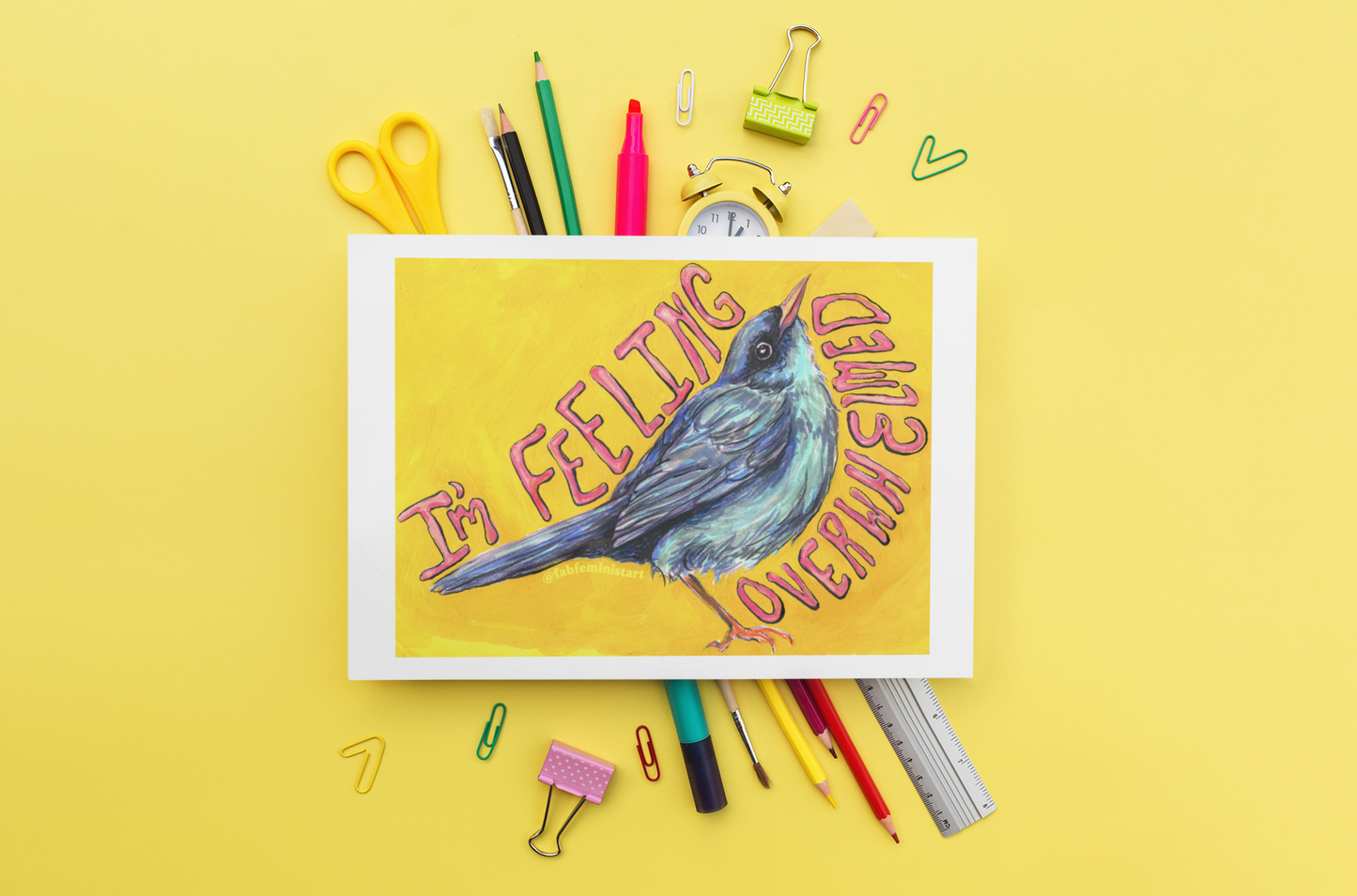 I'm Feeling Overwhelmed: Mental Health Art Print