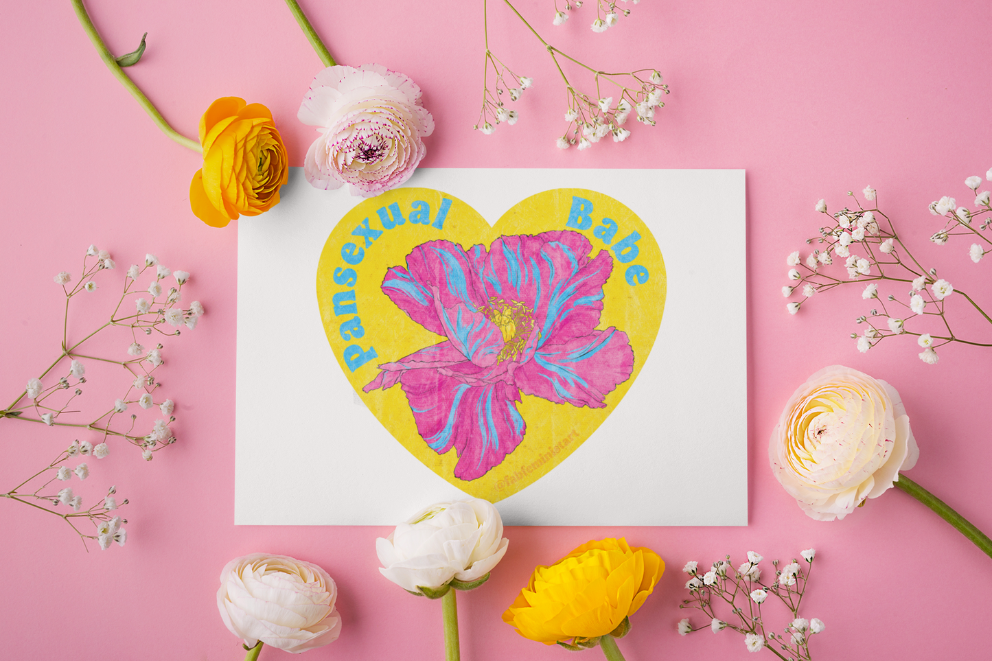 Pansexual Babe: Queer Pride Art