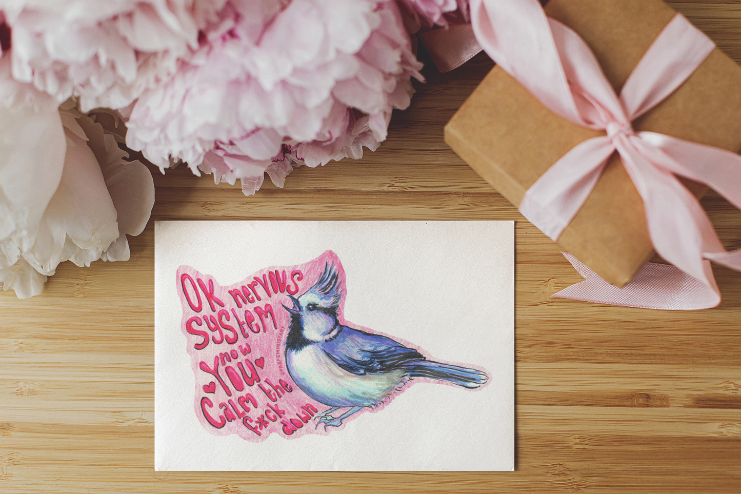 Ok Nervous System Now You Calm The F*ck Down: Mental Health Art Print