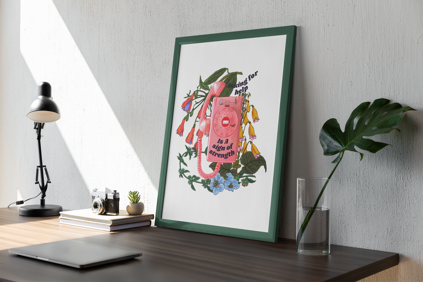 Asking For Help Is A Sign Of Strength: Mental Health Art Print