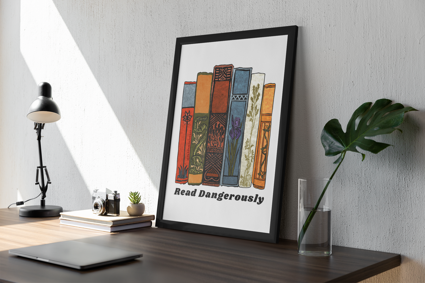 Read Dangerously: book lover print