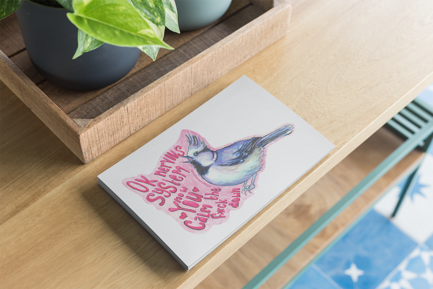 Ok Nervous System Now You Calm The F*ck Down: Mental Health Art Print