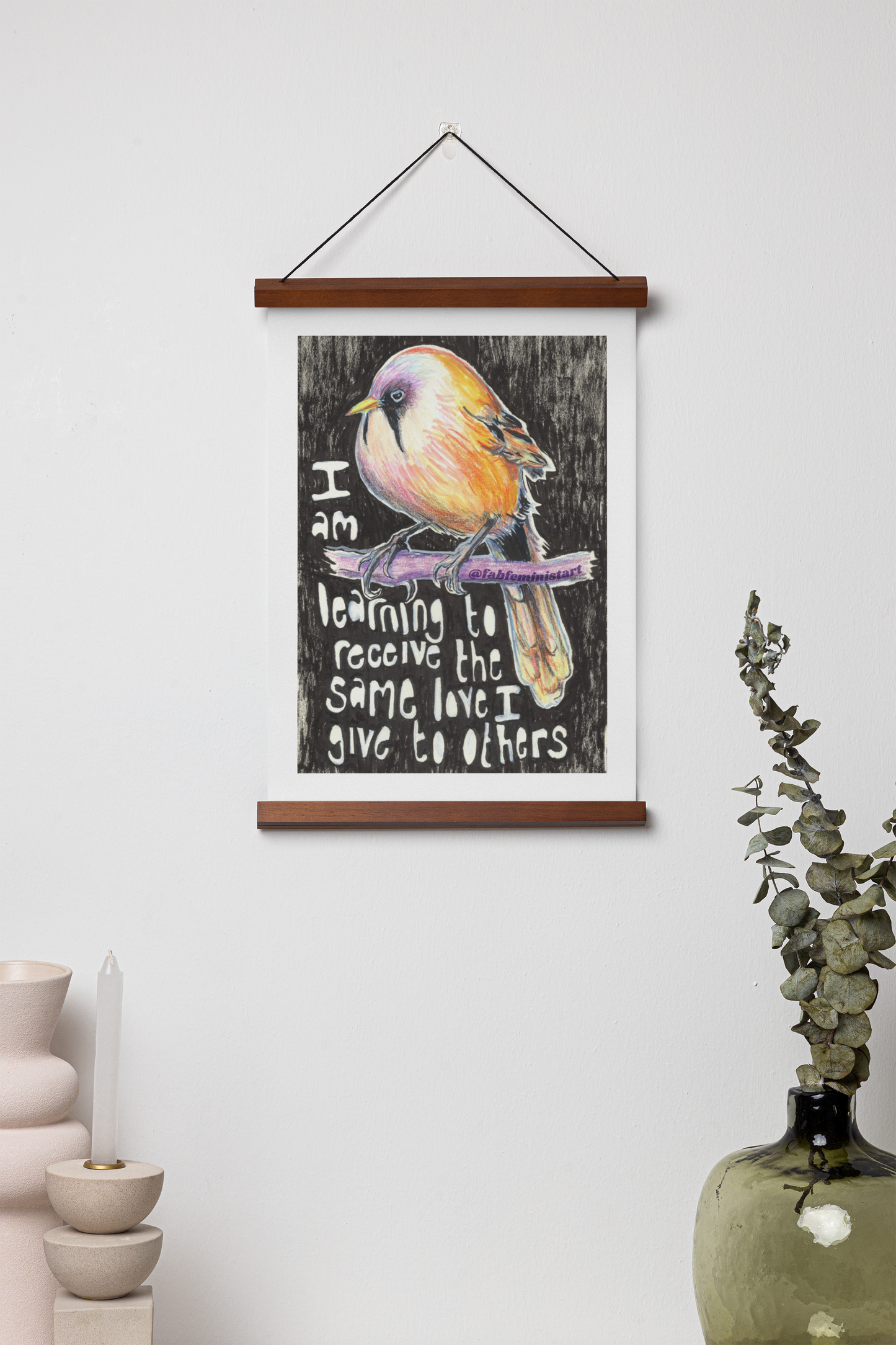 I Am Learning To Receive The Same Love I Give To Others: Mental Health Poster