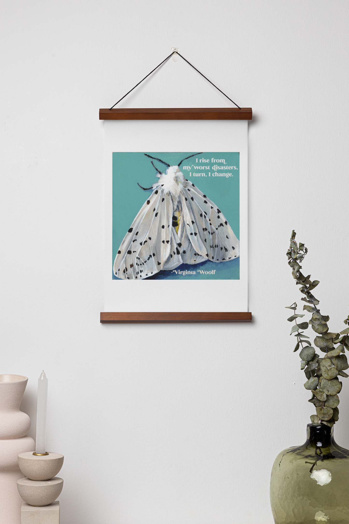 I rise from my worst disasters I turn I change, Virginia Woolf: Feminist Print