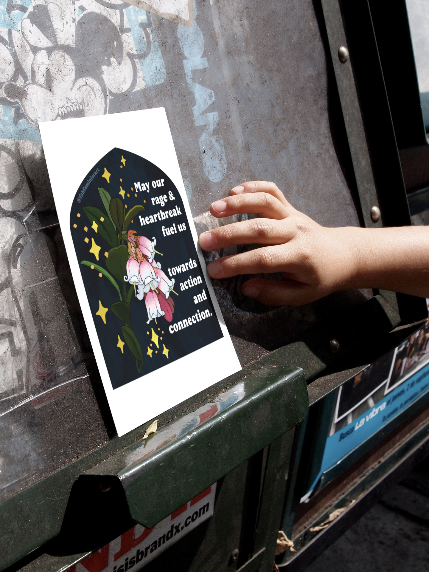 May our rage & heartbreak fuel us towards action and connection: feminist print