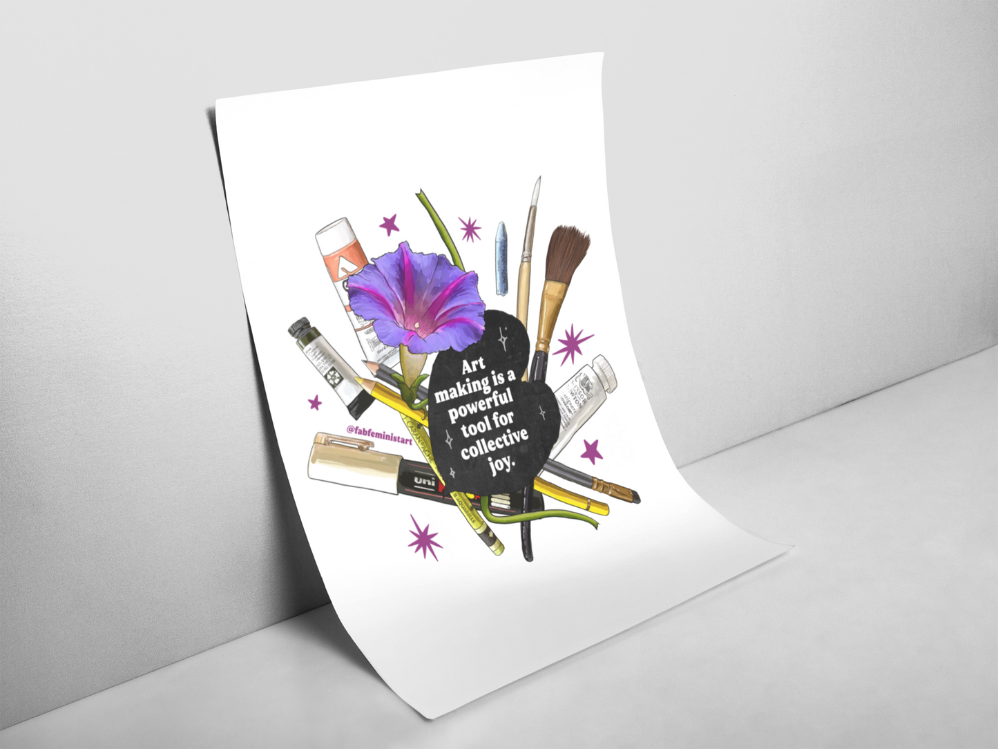 Art Making is a Powerful Tool for Collective Joy: feminist art print
