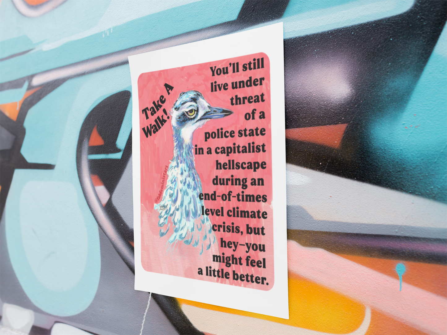 Take A Walk: Feminist Art Print