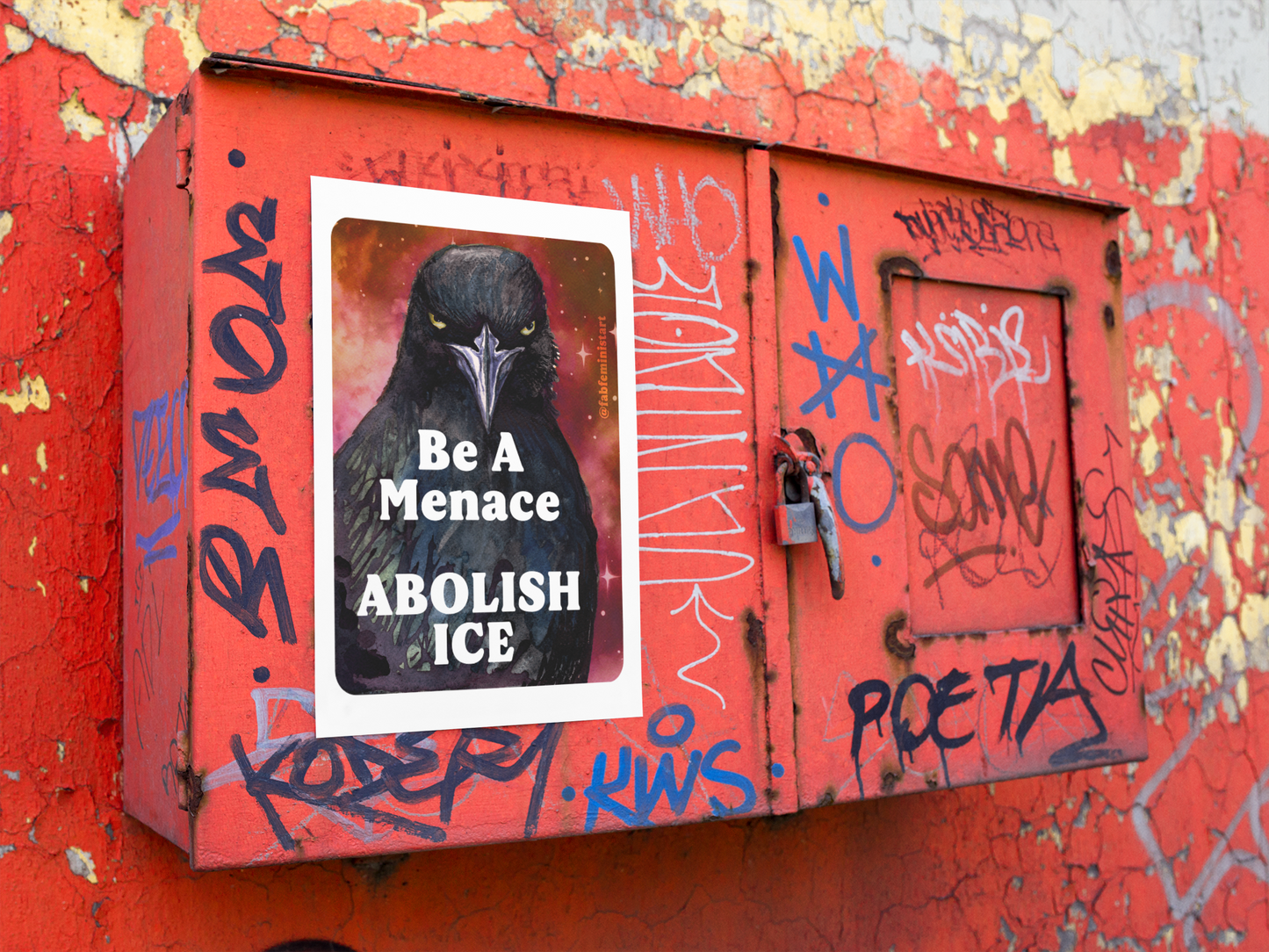 Be a menace ABOLISH ICE: Feminist art print