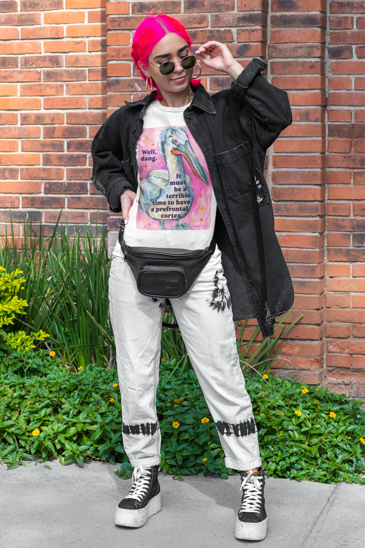 Well, dang. It must be a terrible time to have a prefrontal cortex: feminist shirt