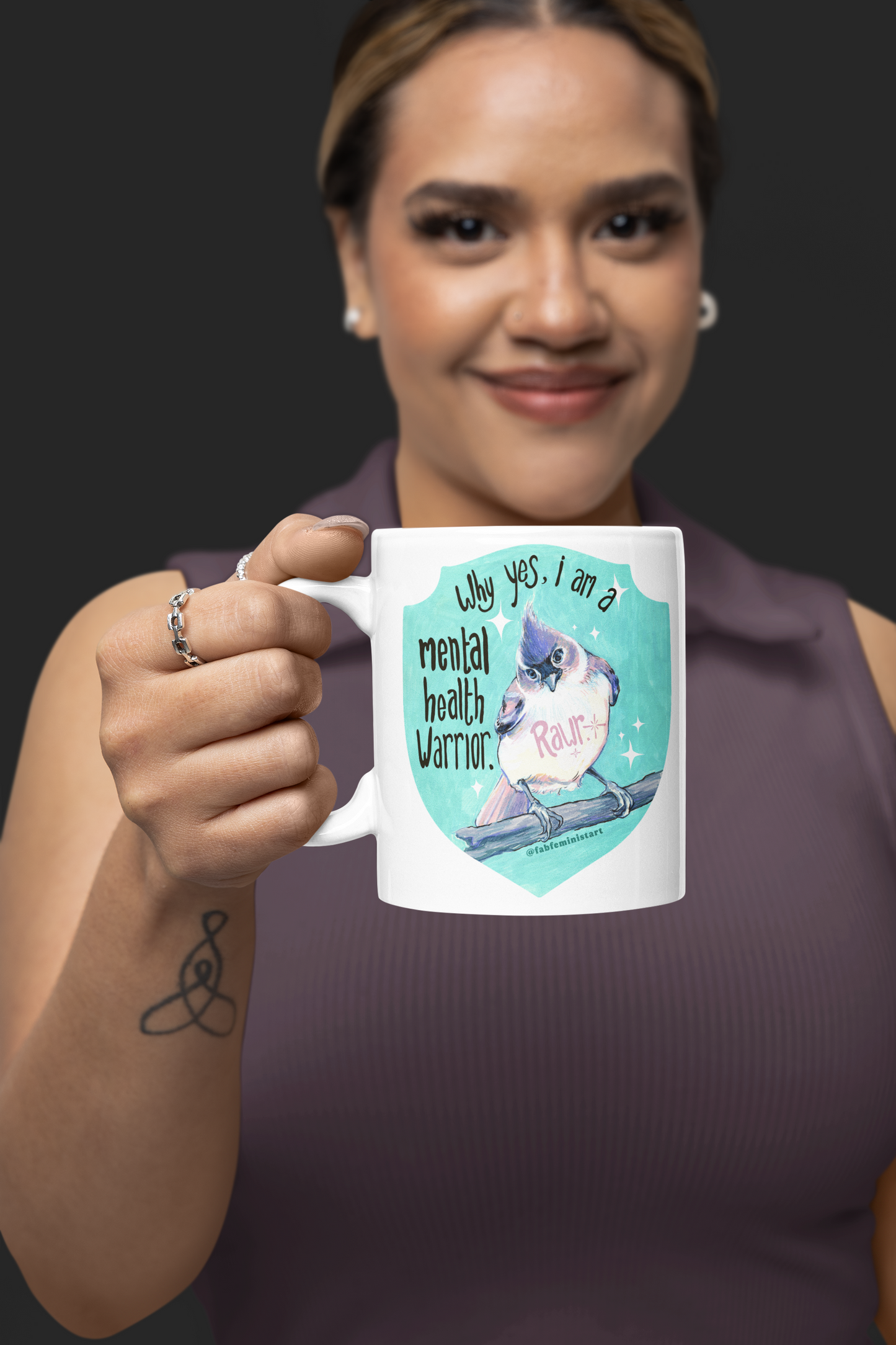 Why yes I am a mental health warrior rawr: Mental Health Mug