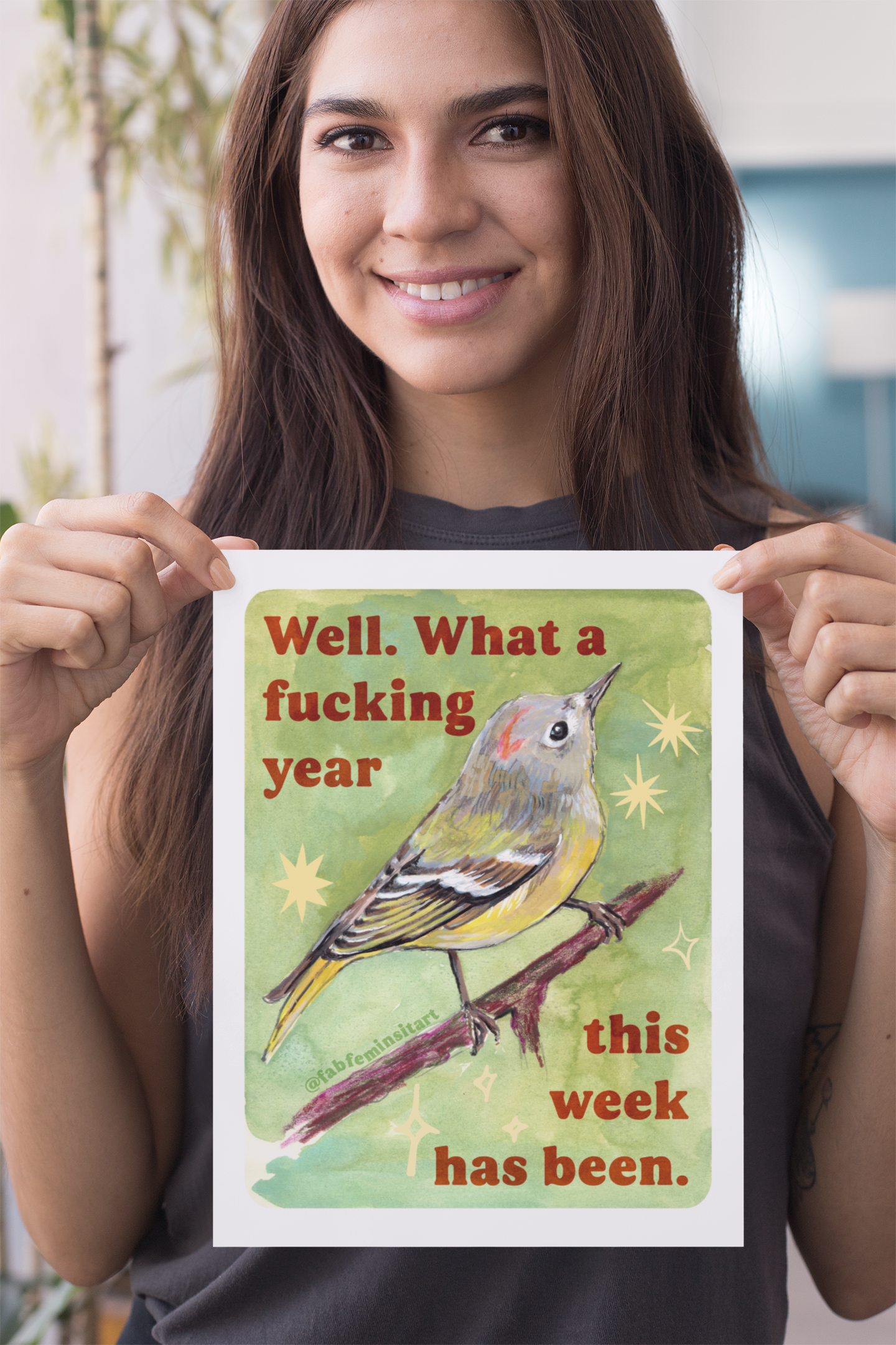 Well What a fucking year this week has been: Mental Health Art Print