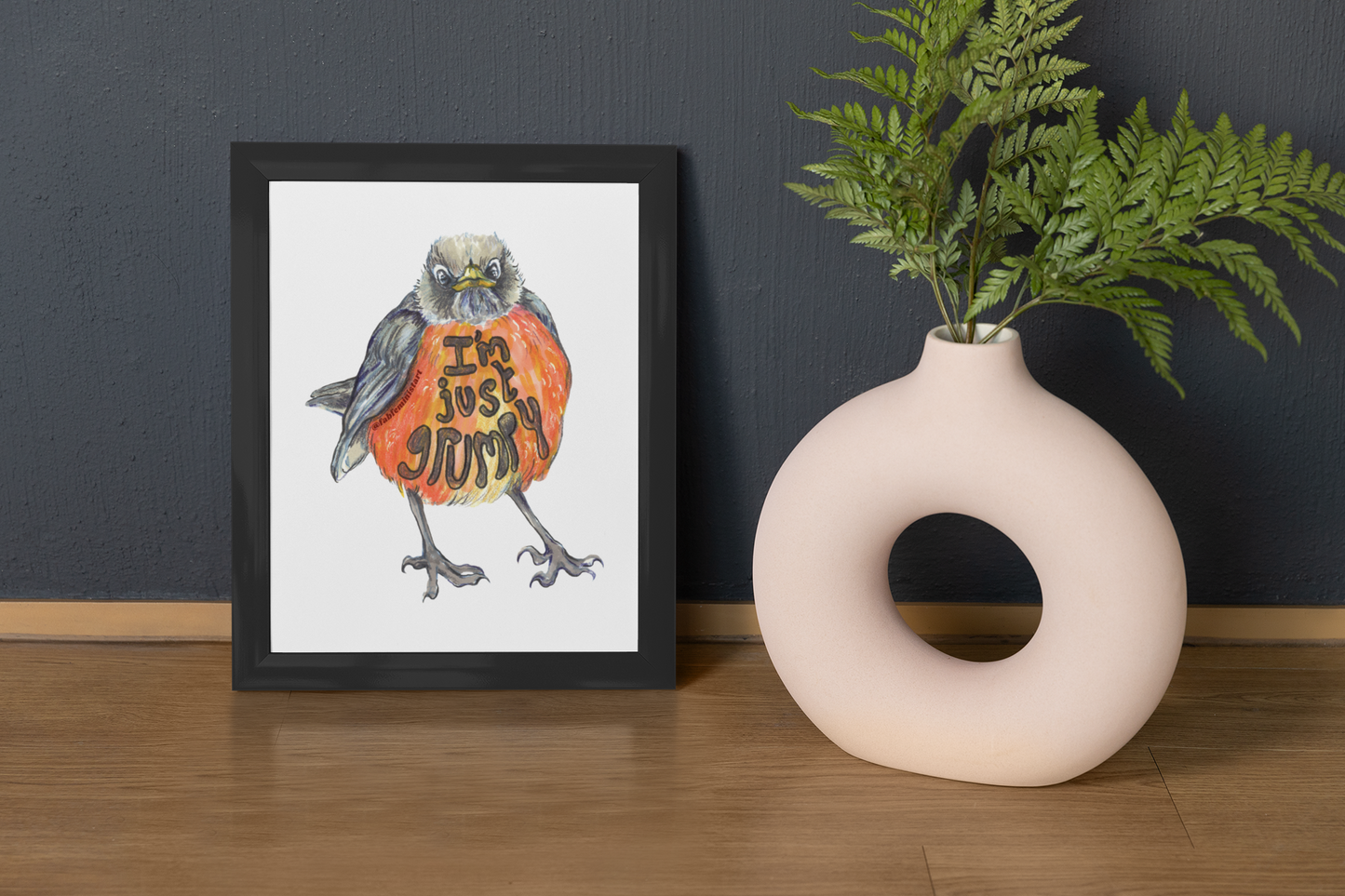 I'm Just Grumpy: Mental Health Art Print