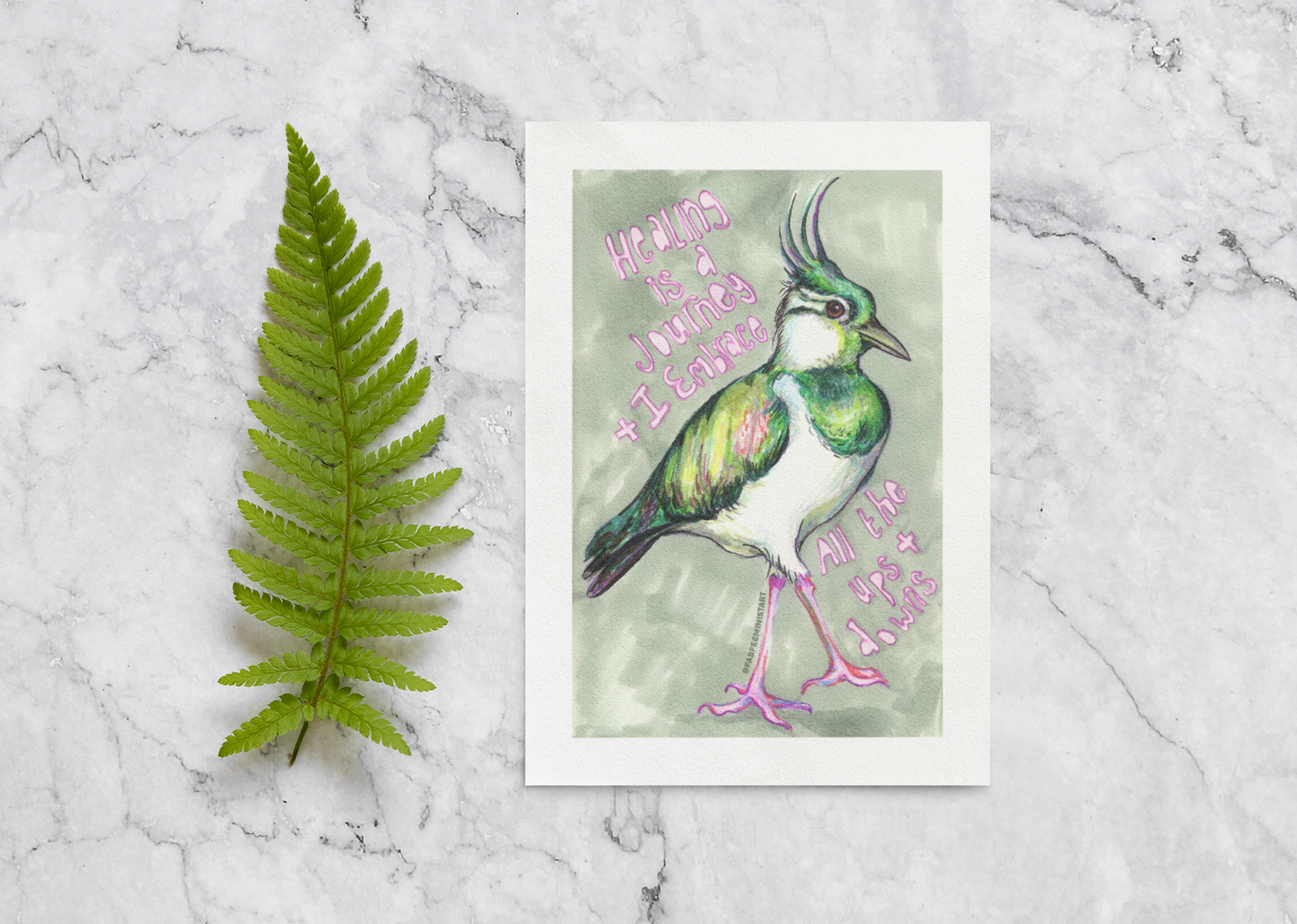 Healing Is A Journey And I Embrace The Ups And Downs: Mental Health Art Print