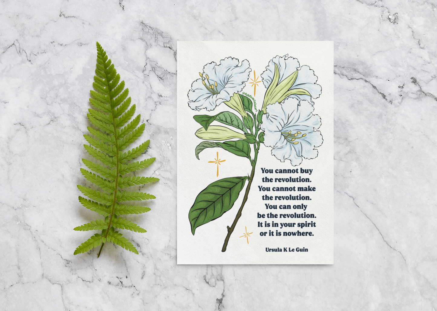 You Cannot Buy the Revolution, Ursula Le Guin: Feminist Art Print