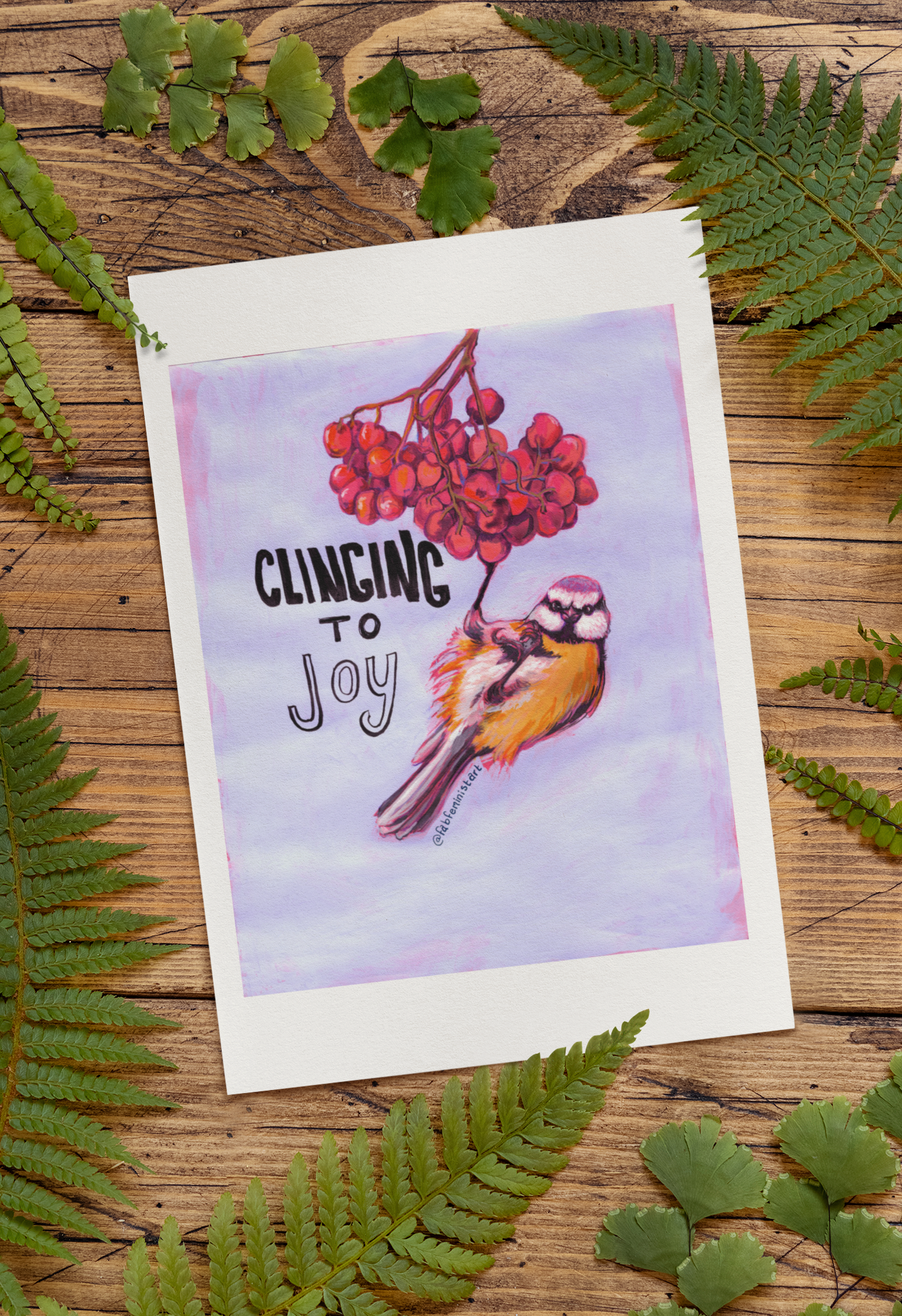 Clinging To Joy: Mental Health Art Print