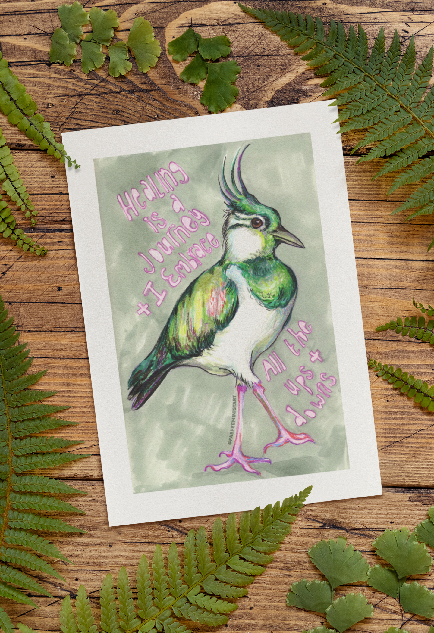 Healing Is A Journey And I Embrace The Ups And Downs: Mental Health Art Print