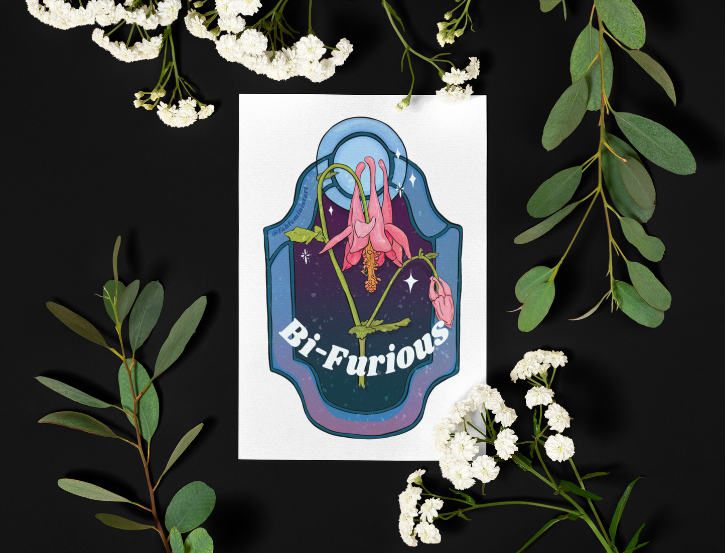 Bi Furious: Bisexual Pride Art Print