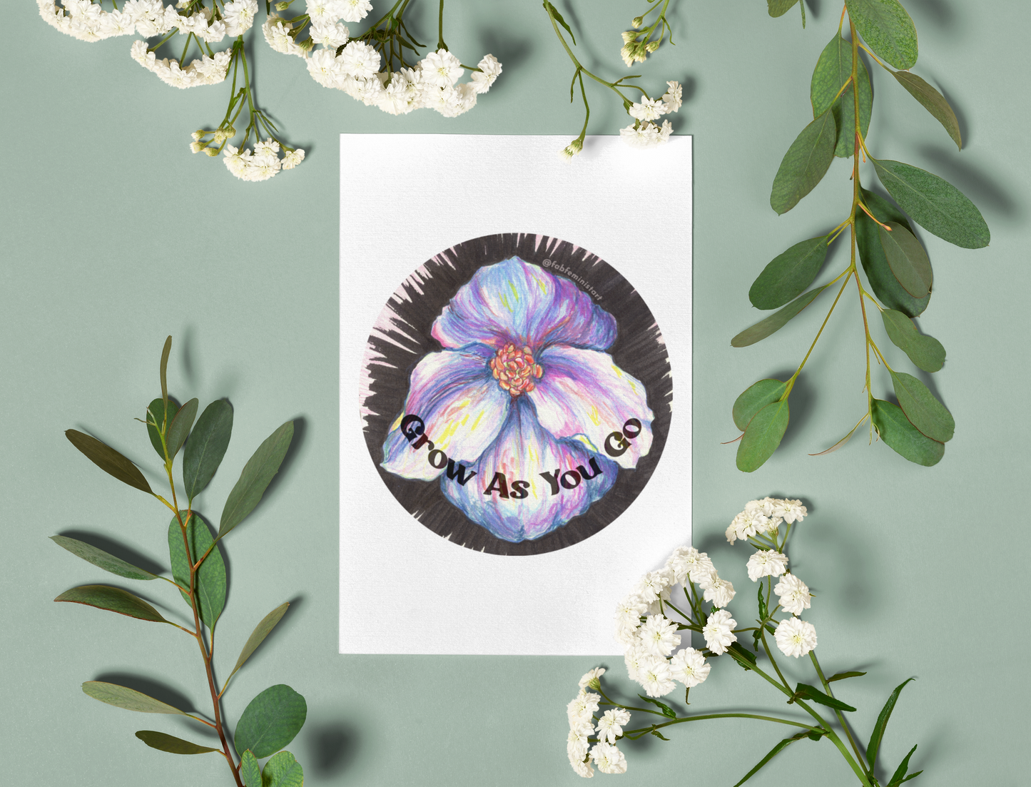 Grow As You Go: Mental Health Art Print