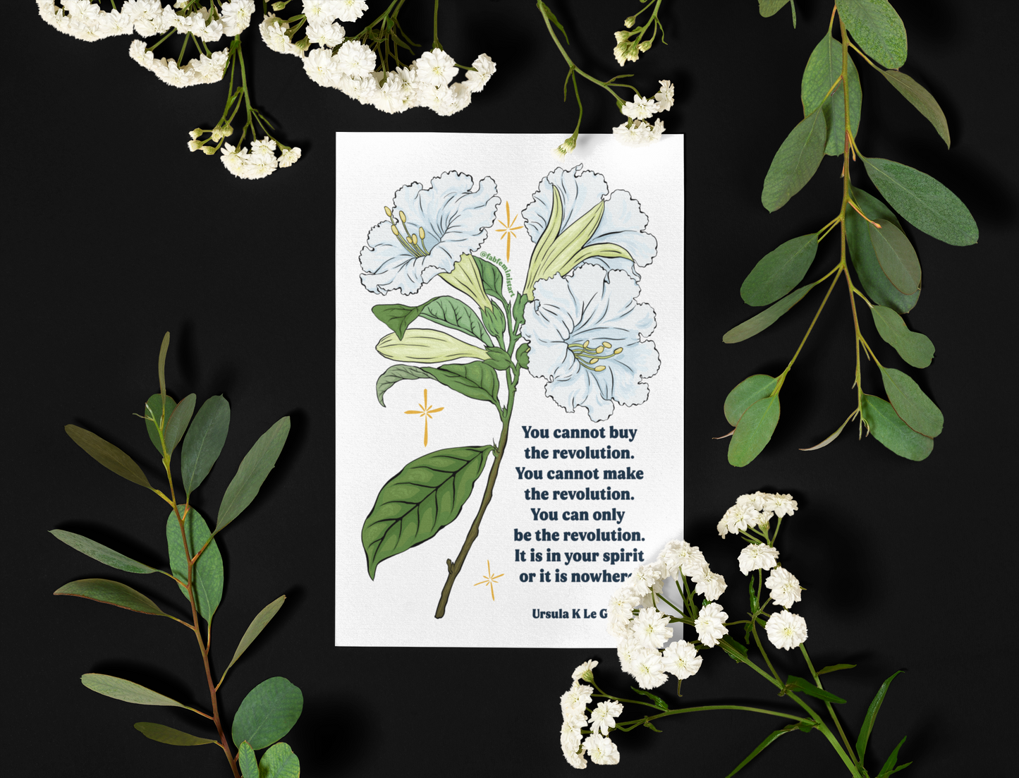 You Cannot Buy the Revolution, Ursula Le Guin: Feminist Art Print