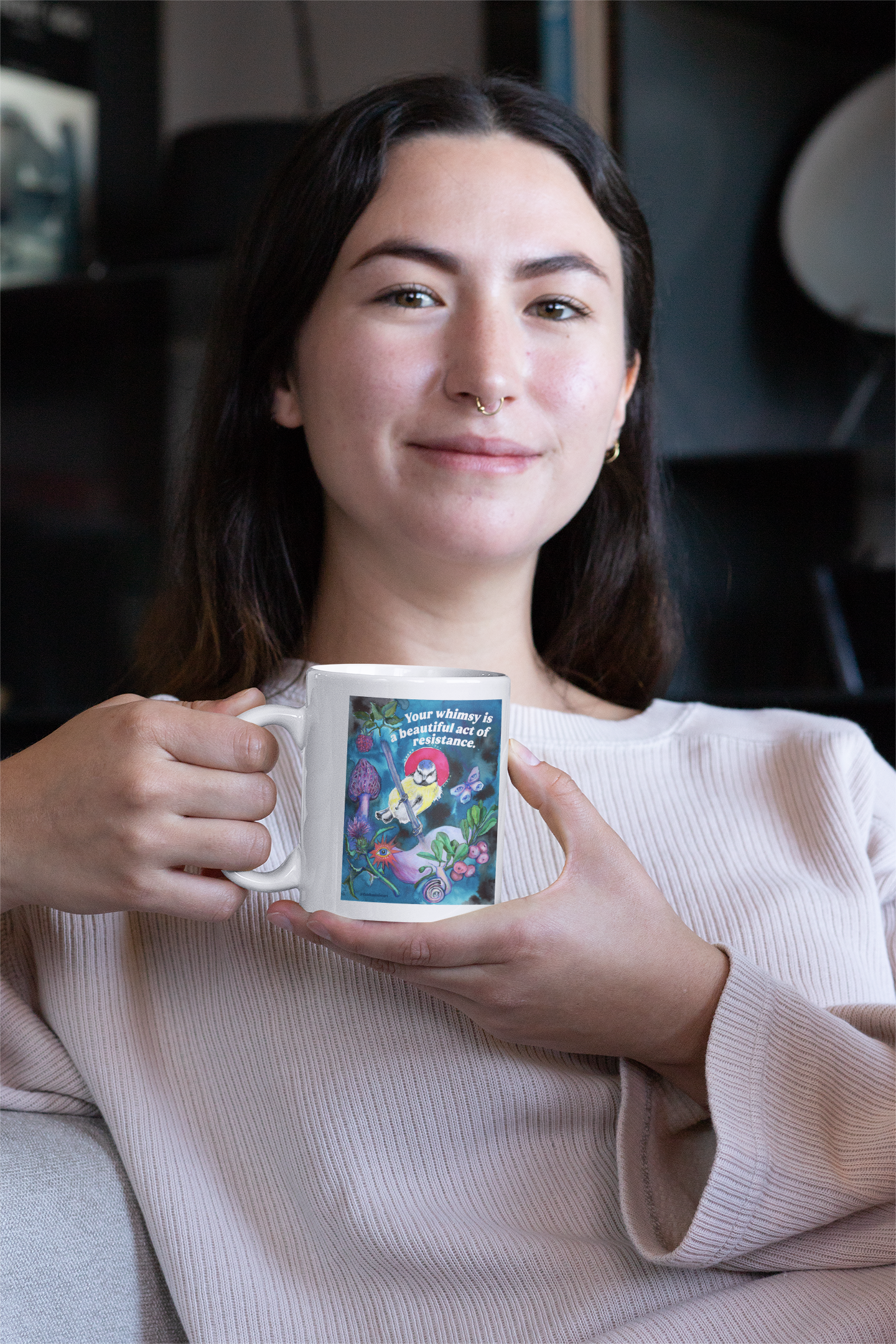 Your whimsy is a beautiful act of resistance: feminist mug
