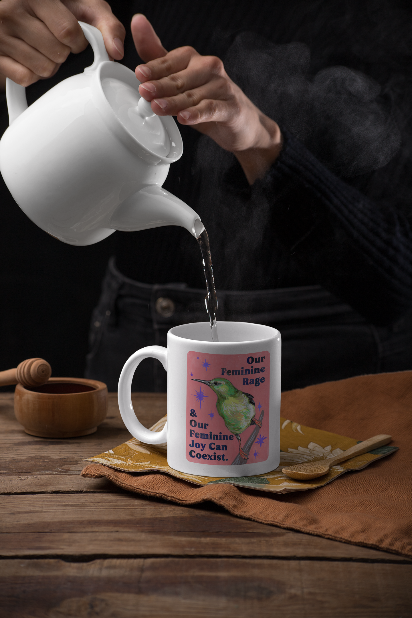 Our Feminine Rage & Our Feminine Joy Can Coexist: feminist mug
