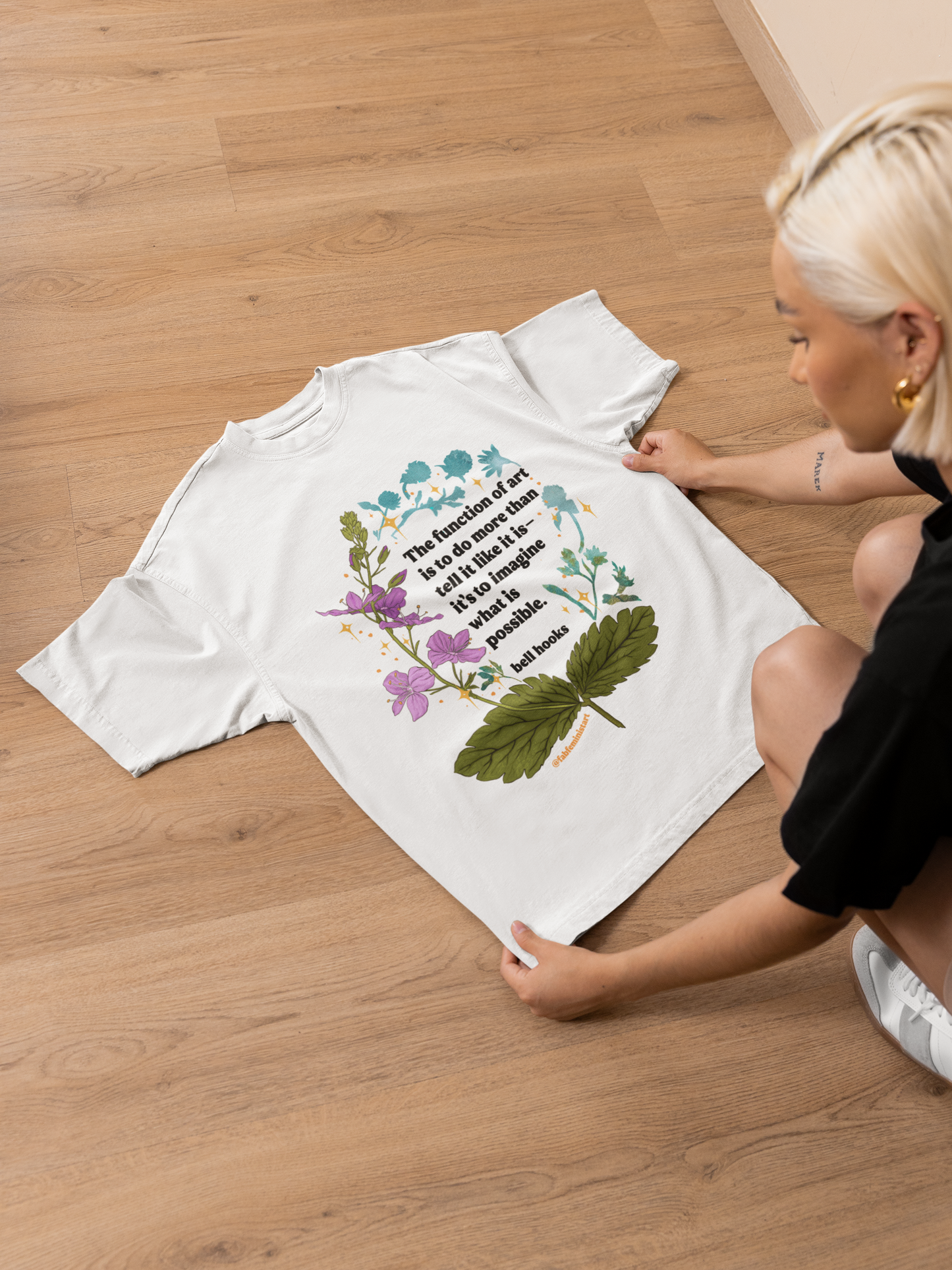 The function of art is to do more than tell it like it is—it's to imagine what is possible, bell hooks: feminist shirt