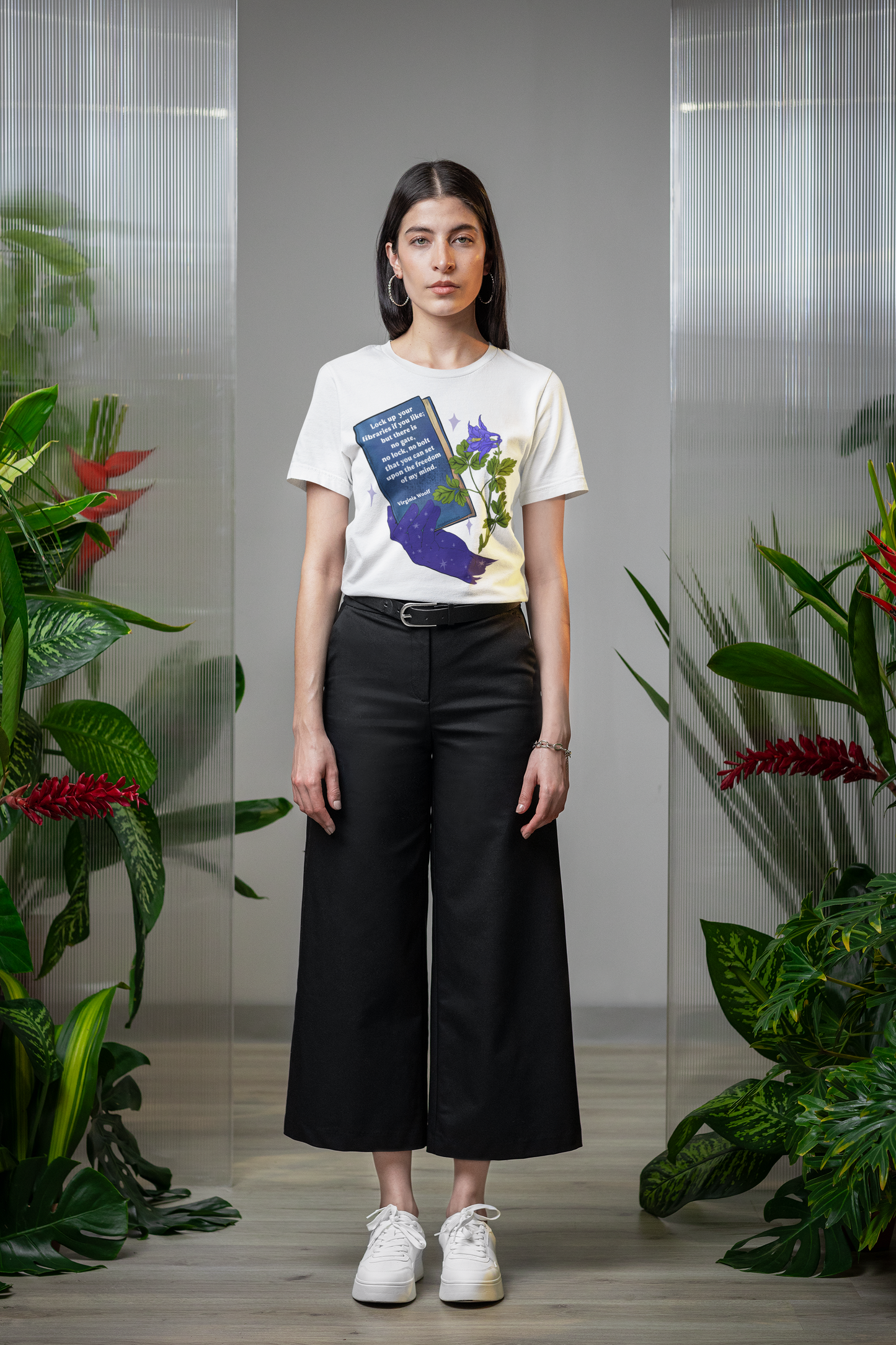 Lock up your libraries if you like; but there is no gate, no lock, no bolt that you can set upon the freedom of my mind, Virginia Woolf: Feminist Shirt