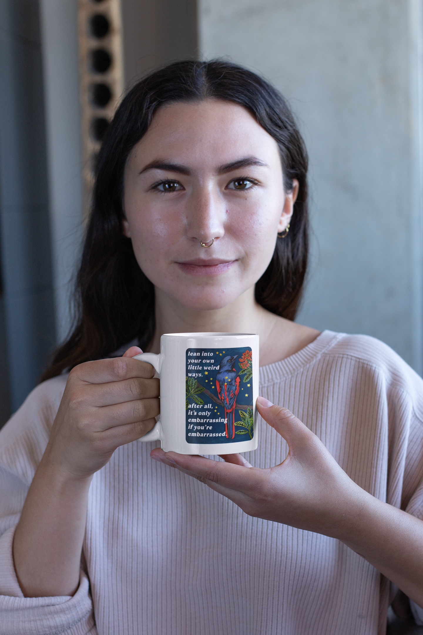 lean into your own little weird ways: feminist mug