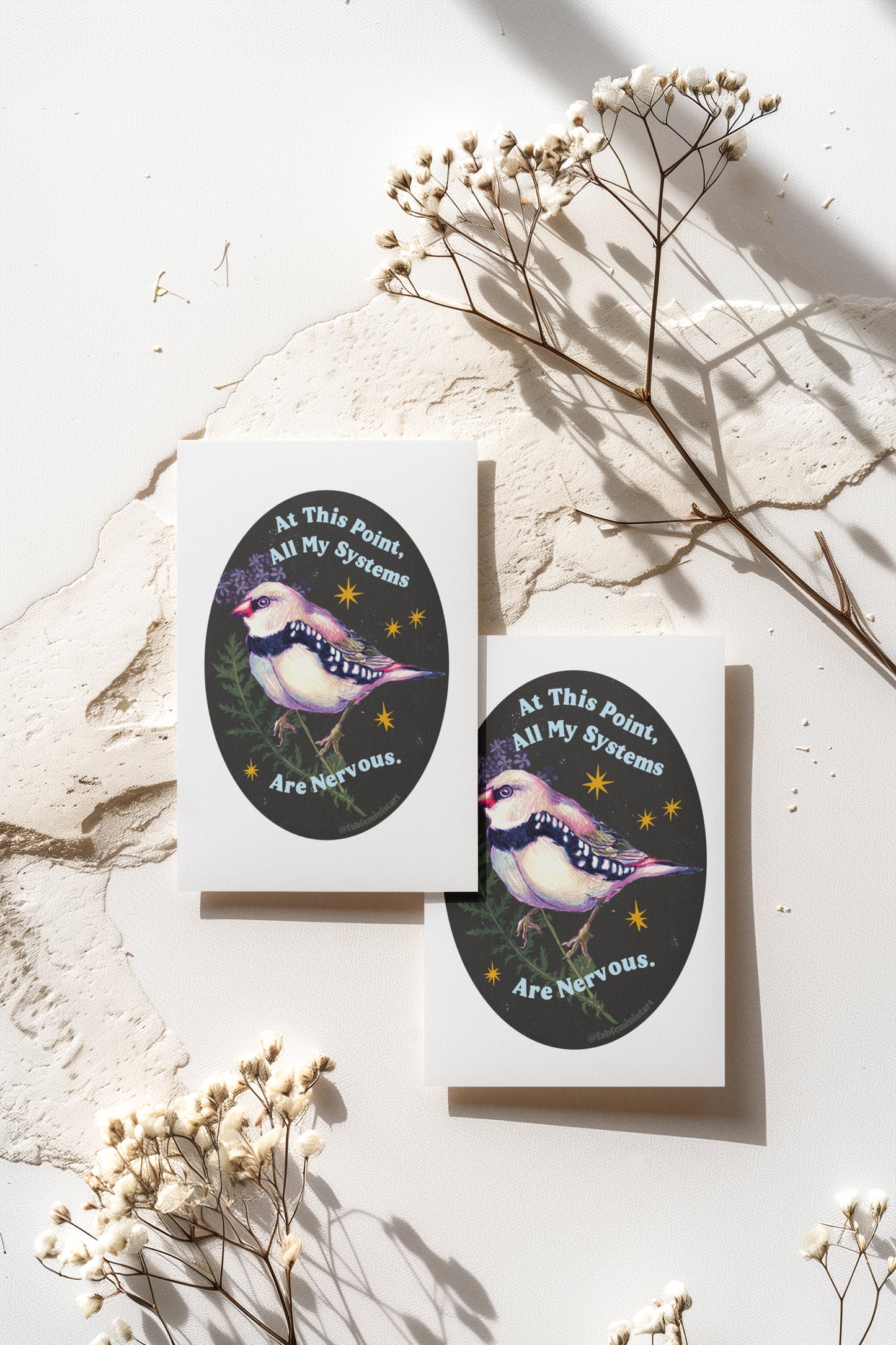 At this point all my systems are nervous: Mental Health Art Print
