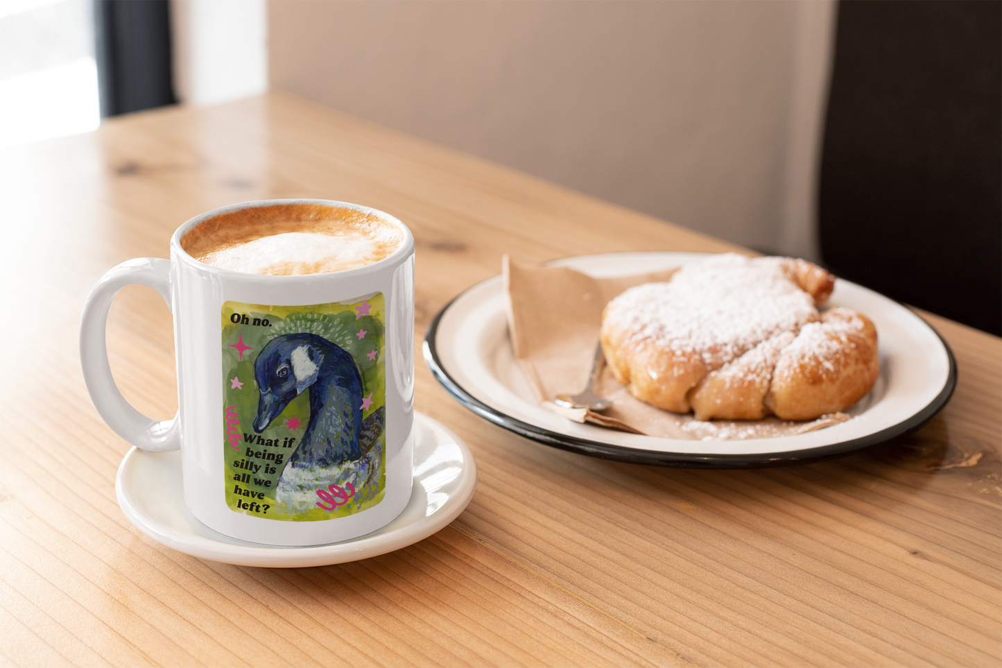 Oh no what if being silly is all we have left: feminist mug