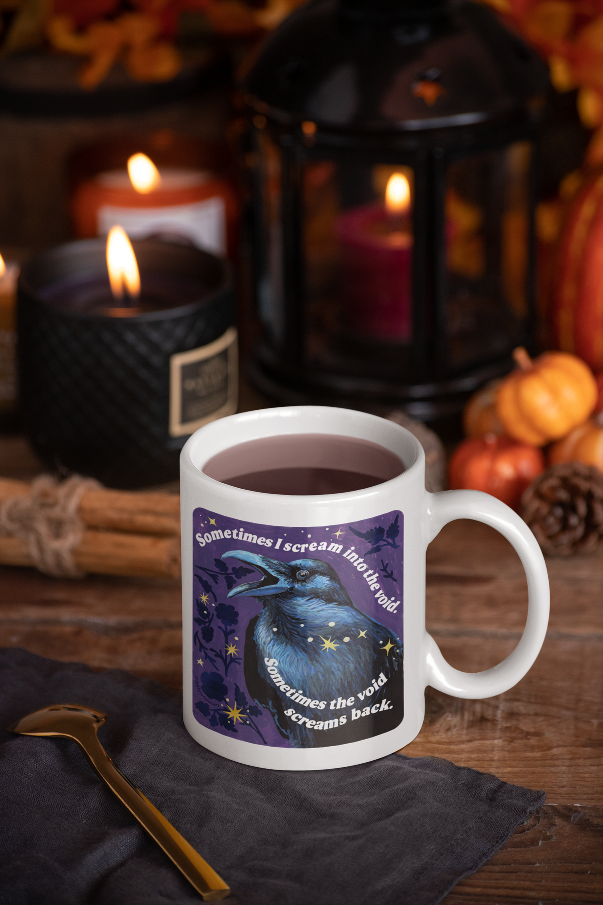 Sometimes I scream into the void Sometimes the void screams back : feminist mug