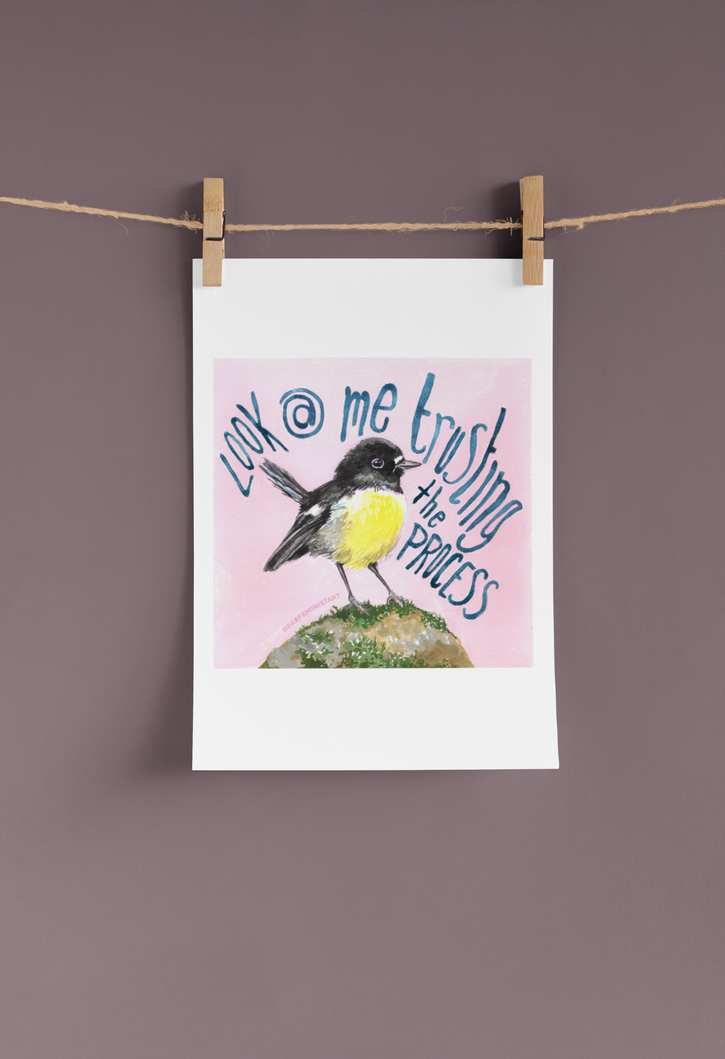 Look At me Trusting The Process: Mental Health Print
