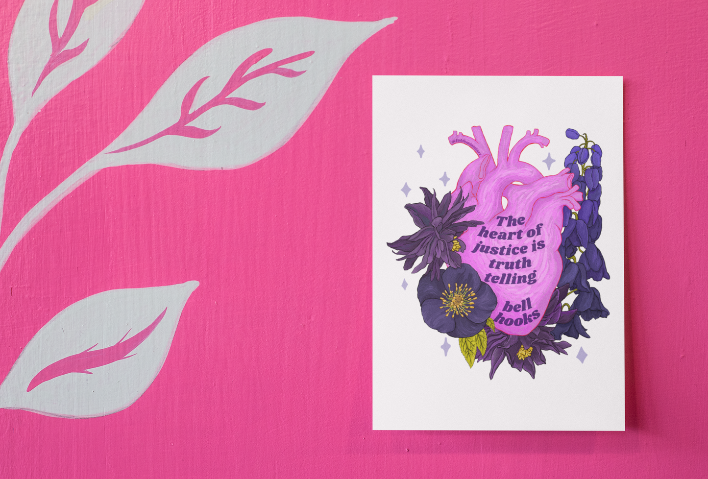 The Heart Of Justice Is Truth Telling, bell hooks: Feminist Art Print