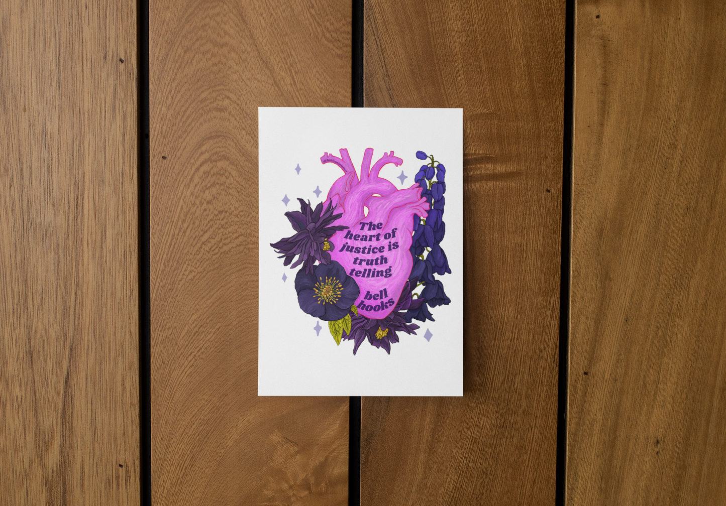 The Heart Of Justice Is Truth Telling, bell hooks: Feminist Art Print