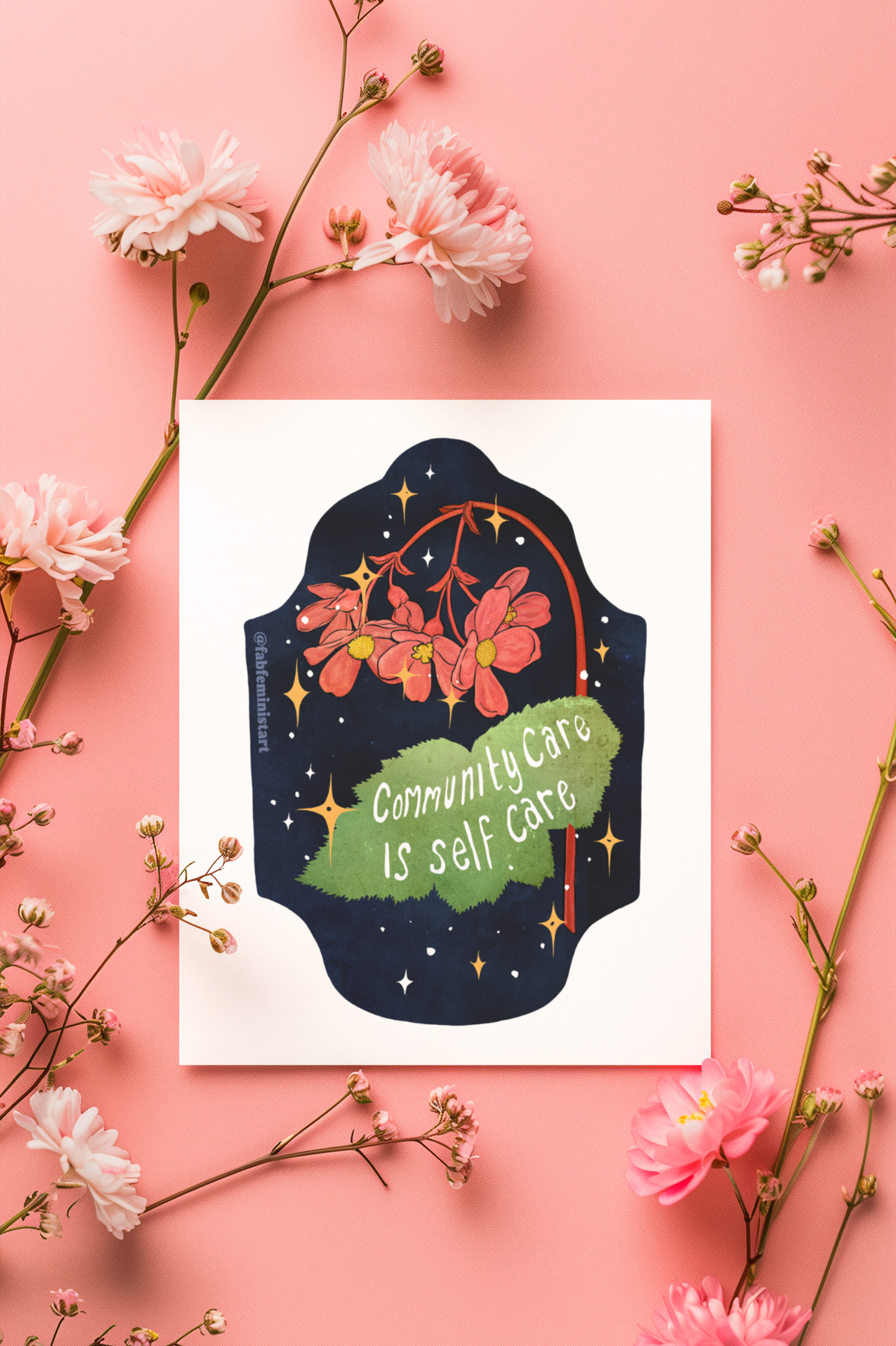 Community Care Is Self Care: Feminist Art Print