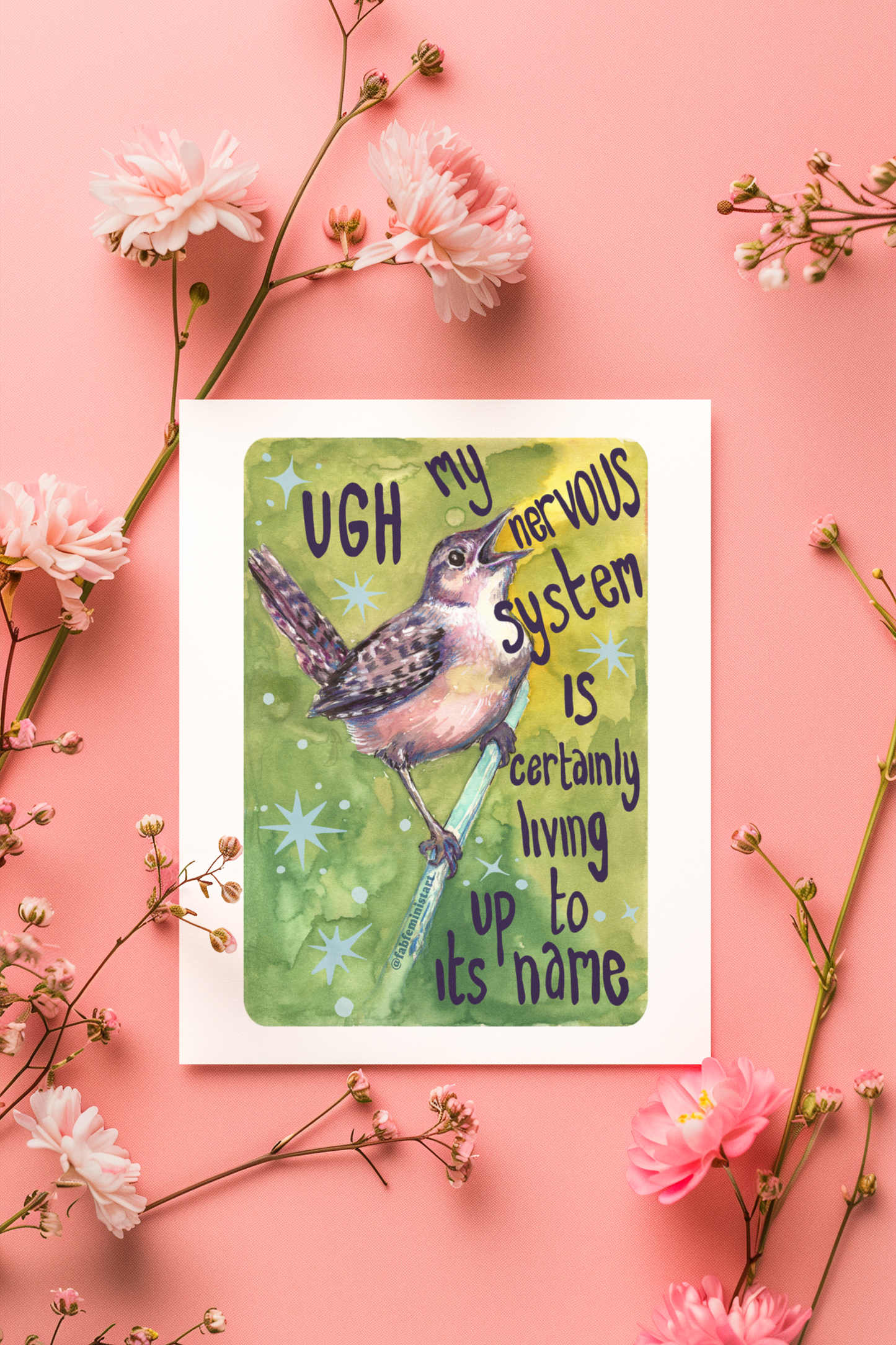 UGH my nervous system is living up to its name: Mental Health Art Print