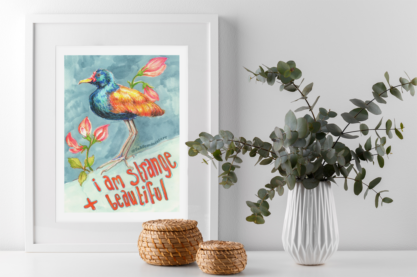 I Am Strange And Beautiful: Mental Health Art Print