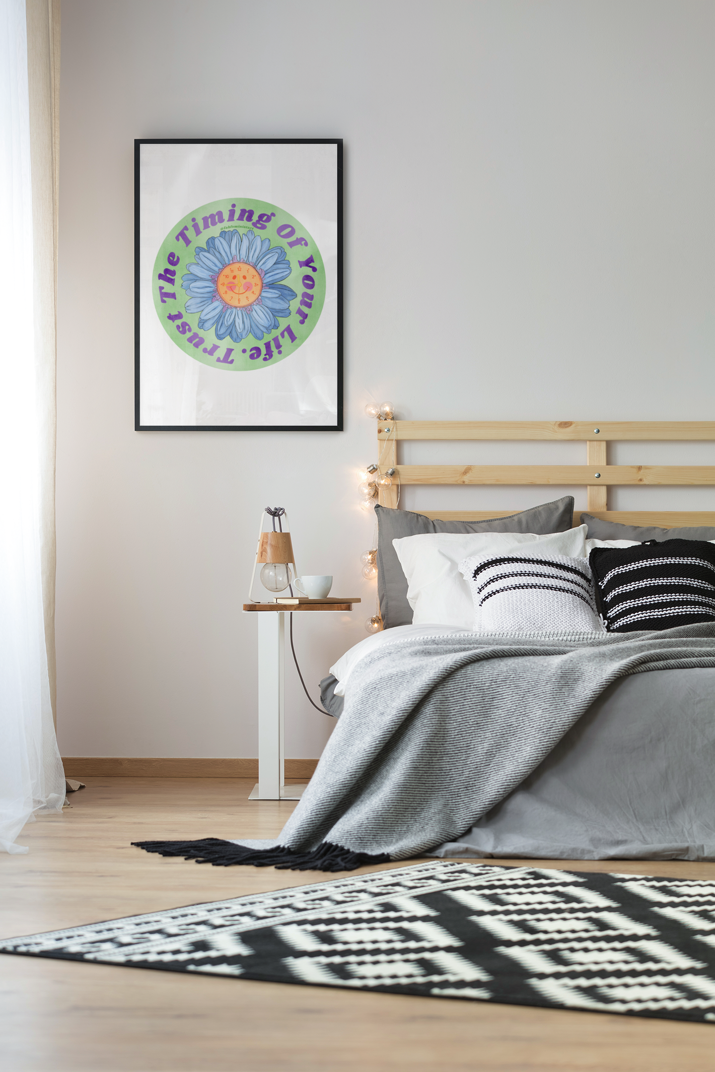 Trust The Timing Of Your Life: Mental Health Art Print