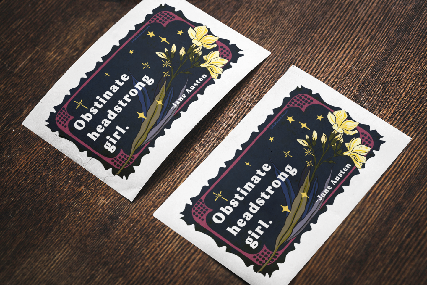 Obstinate headstrong girl, Jane Austen: Feminist Print
