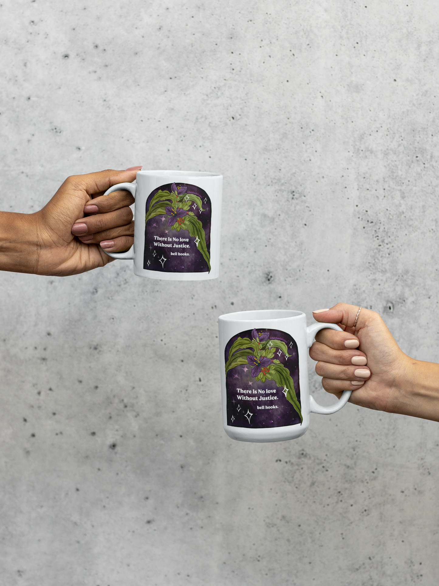 There is no love without justice, bell hooks: Feminist mug