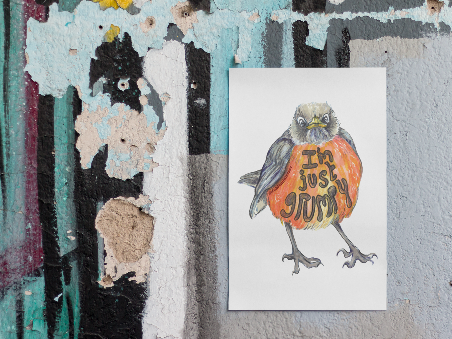 I'm Just Grumpy: Mental Health Art Print