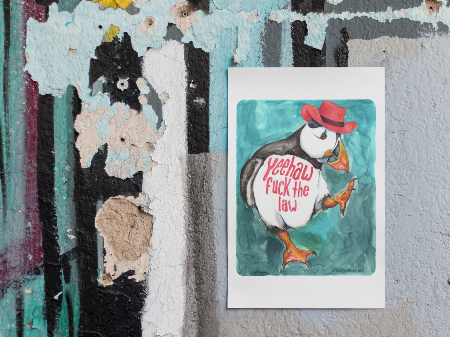 Feminist Print: Yeehaw F*ck The Law